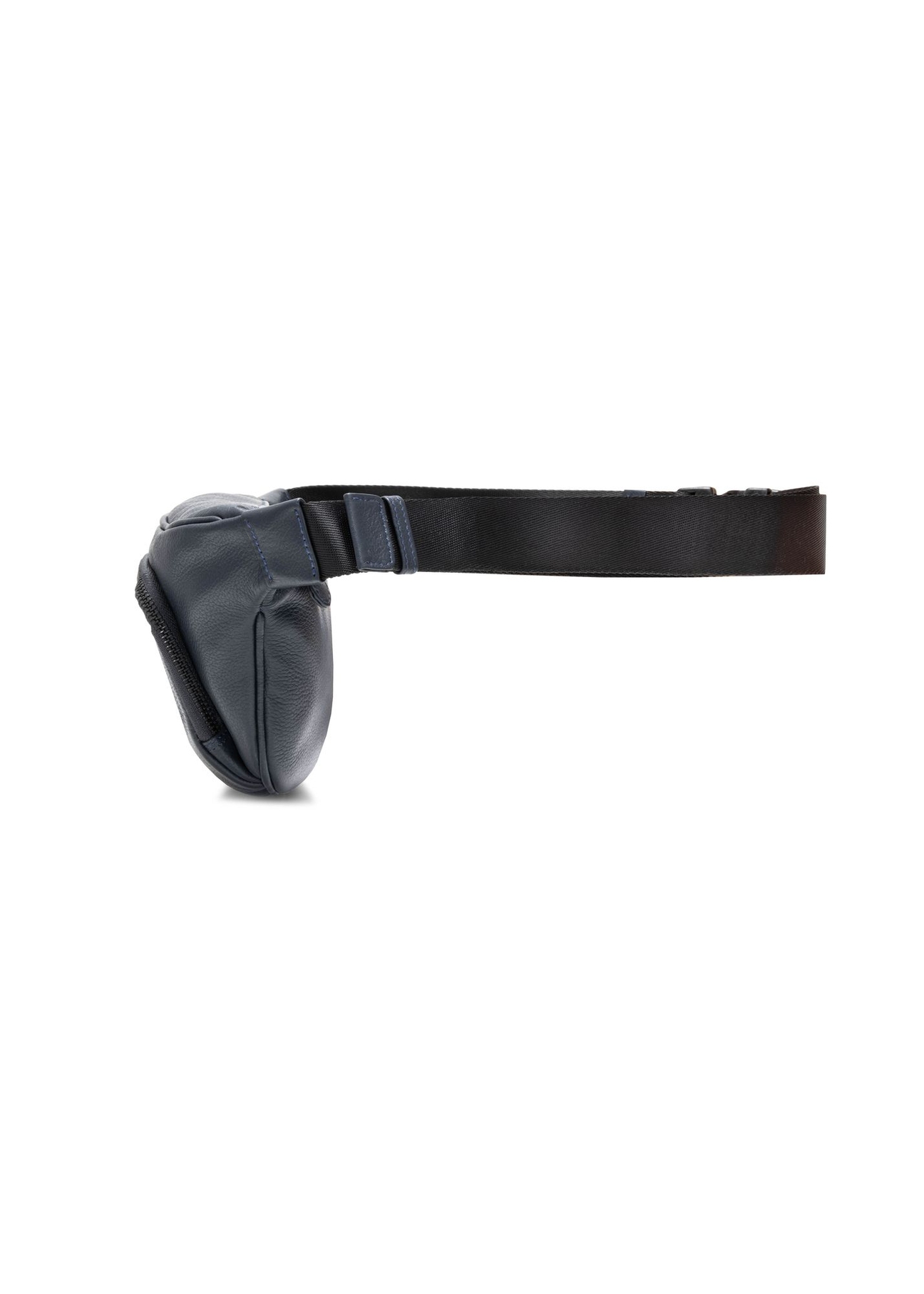 Men's navy blue leather zippered kidney TORMS-0280A-69(W24)
