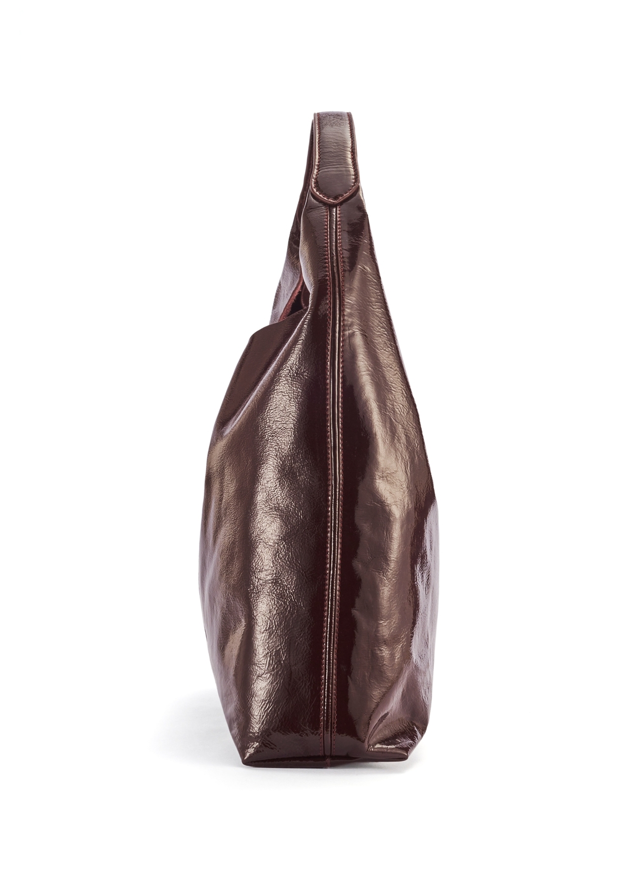 Large burgundy leather women's handbag TORES-1179-49(Z25), side view of the product on a white background.