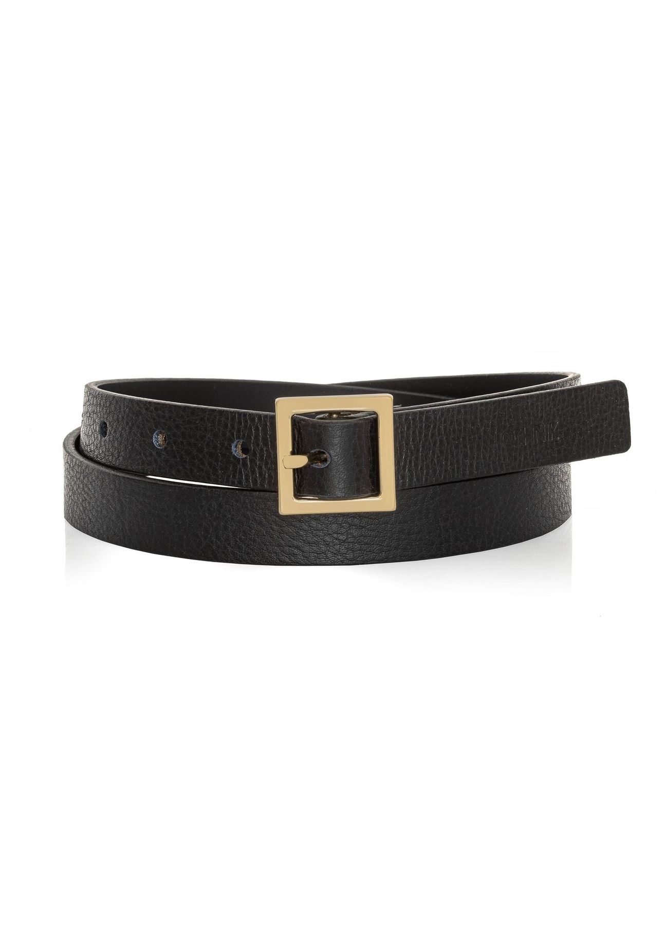 Black leather women's belt PASDS-0315-99(Z24)-01