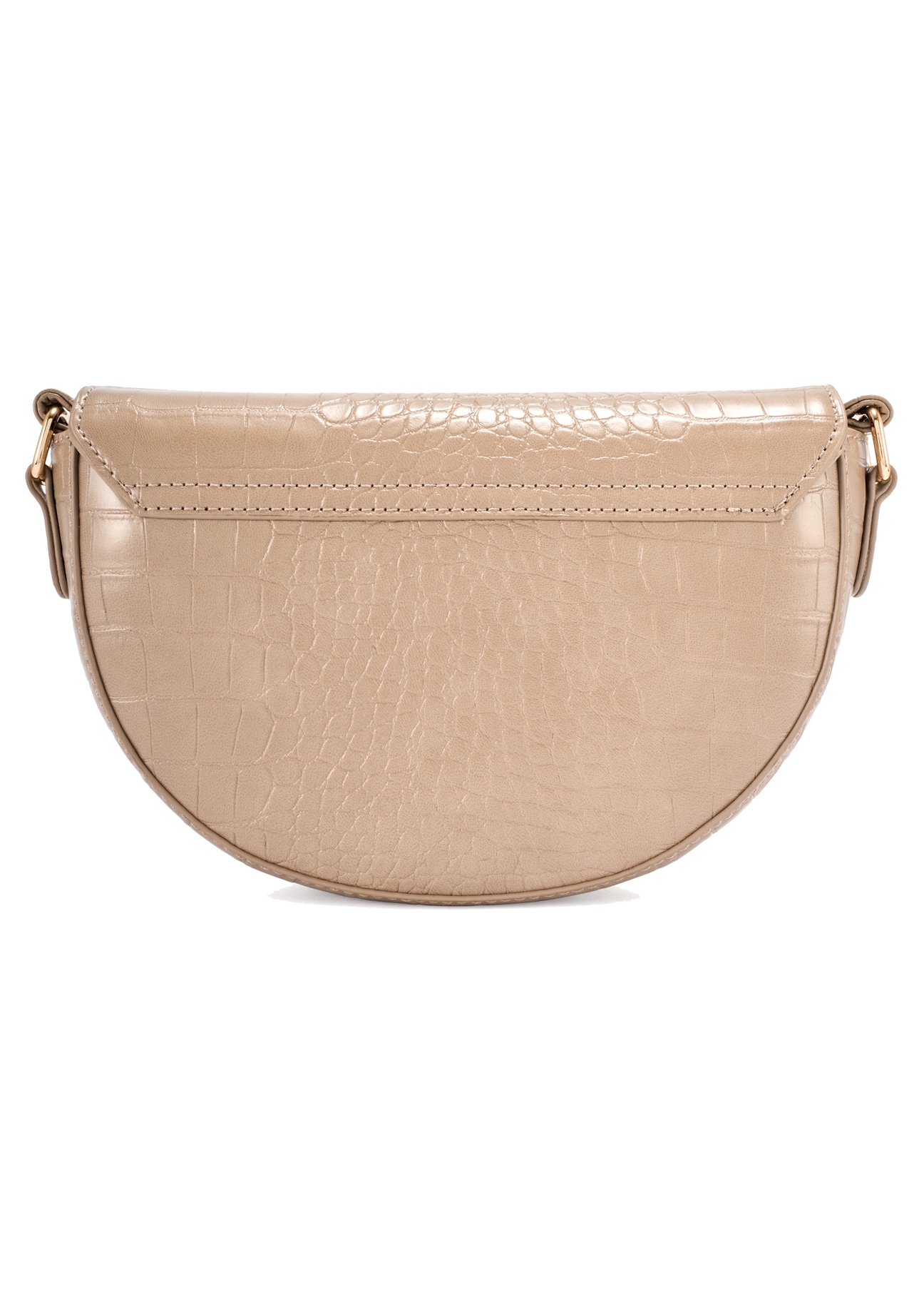 Beige semi-circular women's messenger bag TOREC-1184-1D(W26)