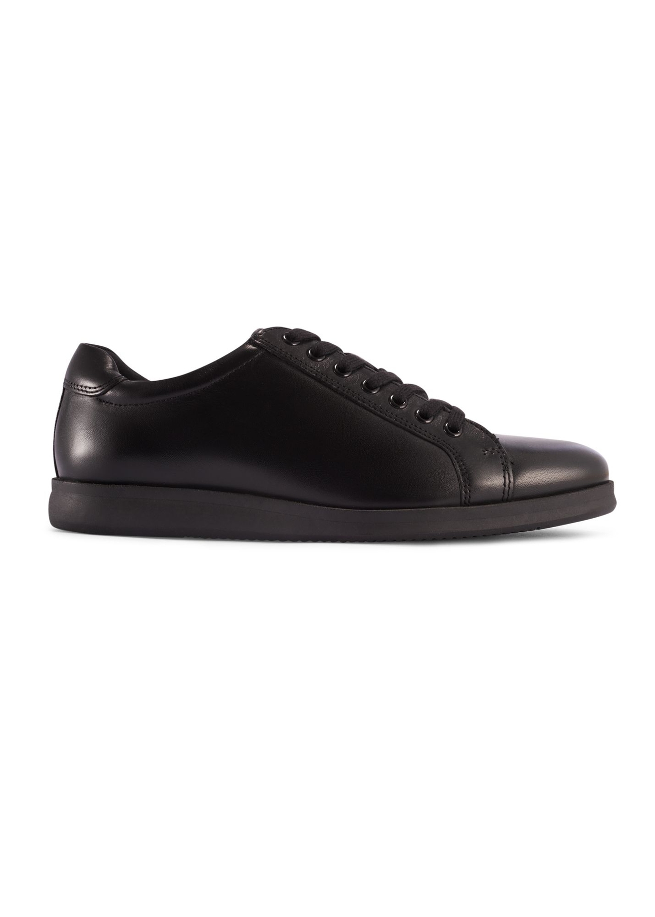 Black men's leather shoes BUTYM-0513-99(Z25) - side view of the product on a white background.