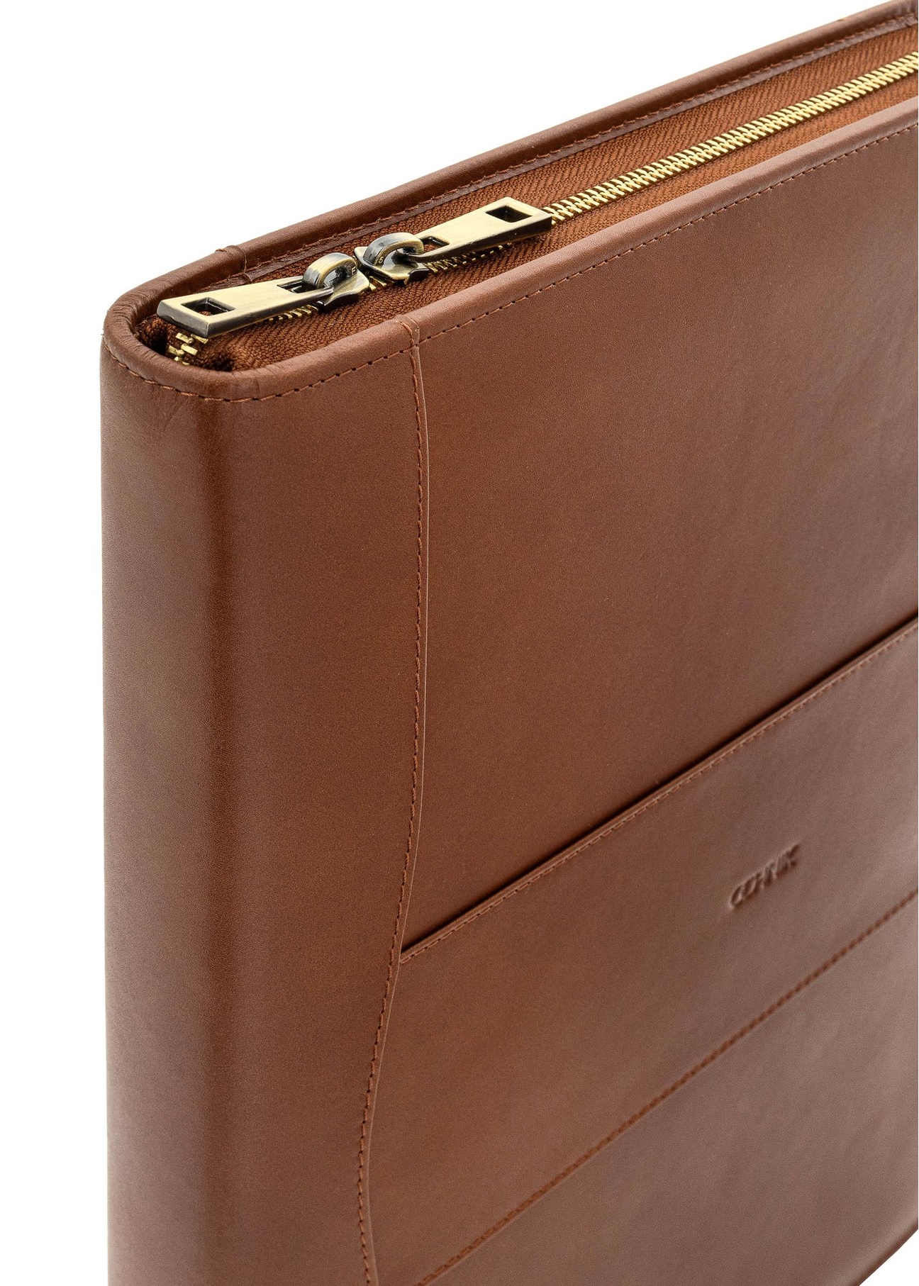 Brown leather briefcase for men TORMS-0453-88(W25)-07