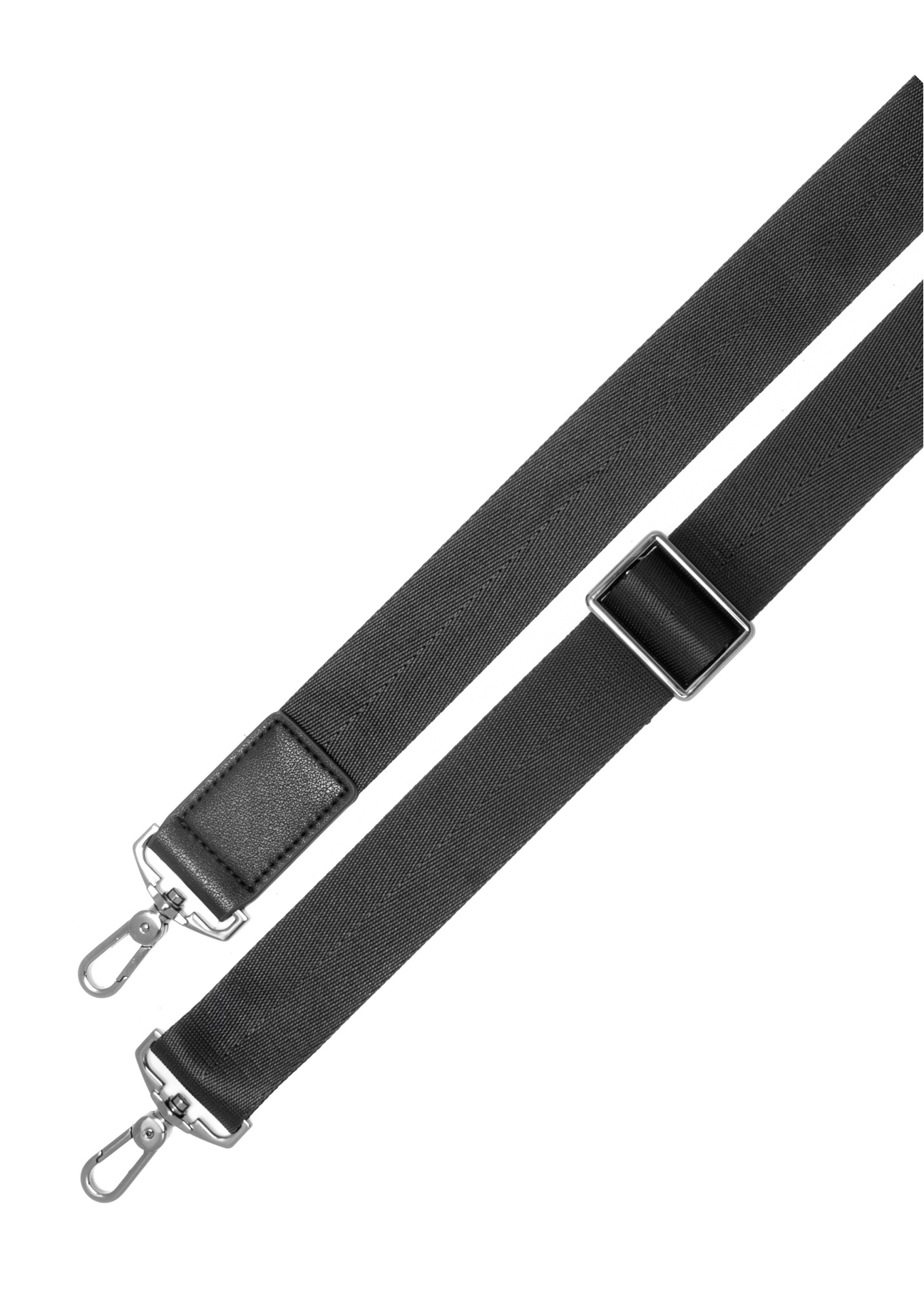 Black men's leather briefcase TORMS-0536-9I(Z26), view of the product strap on a white background.