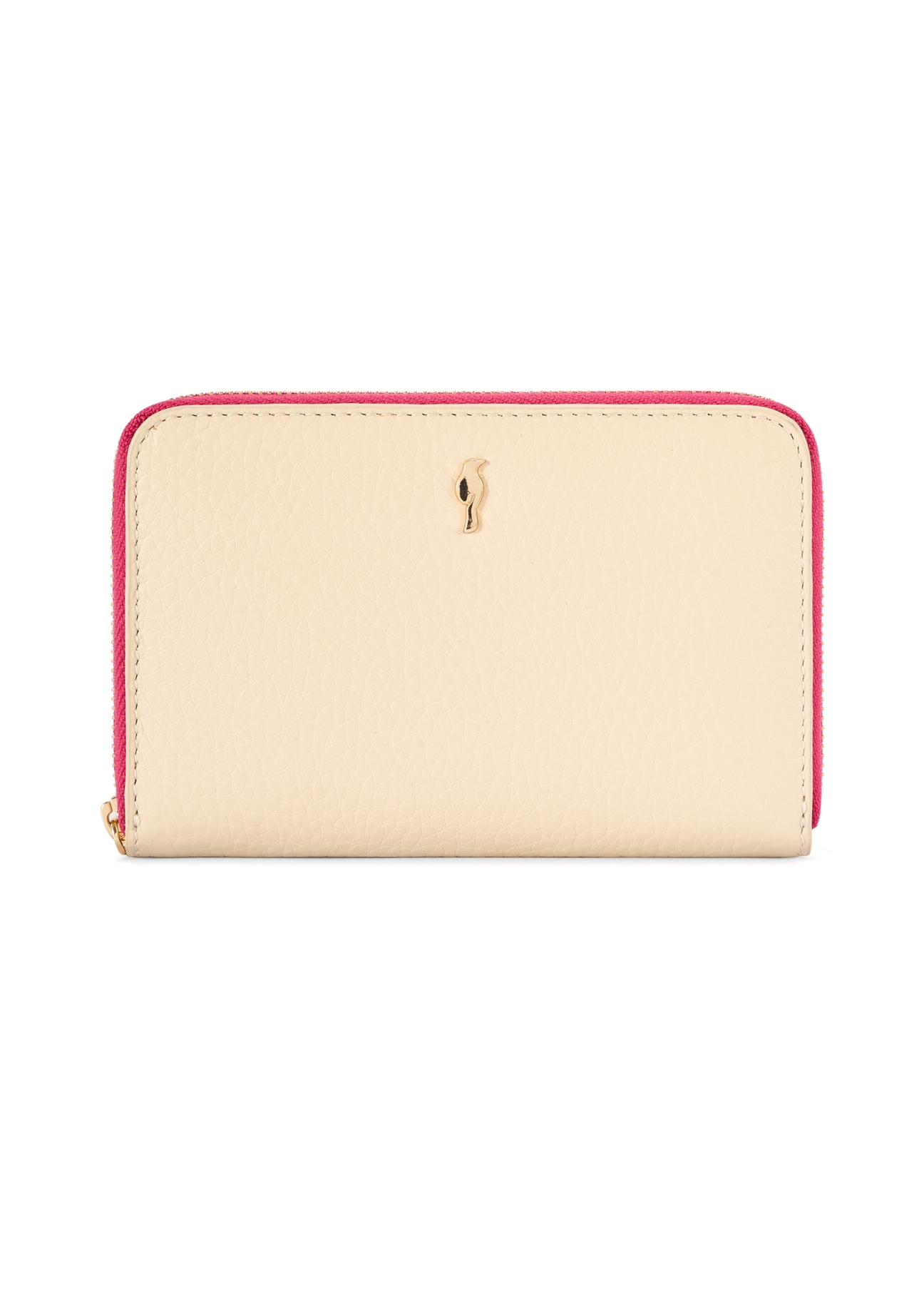 Medium women's leather wallet PORES-0981-0P(W26), front product view on white background.