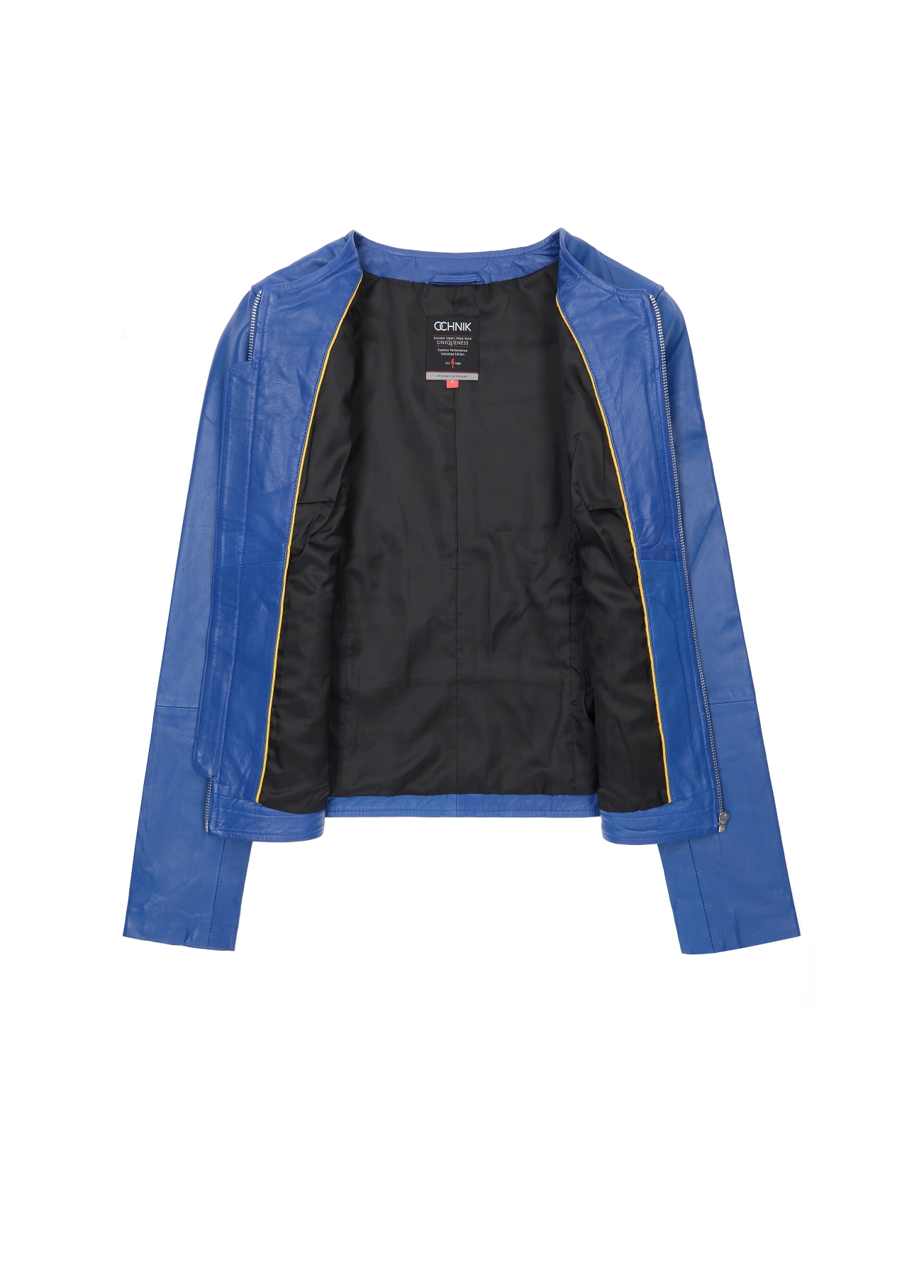 Women's lined leather jacket KURDS-0215-4503(KS)-02