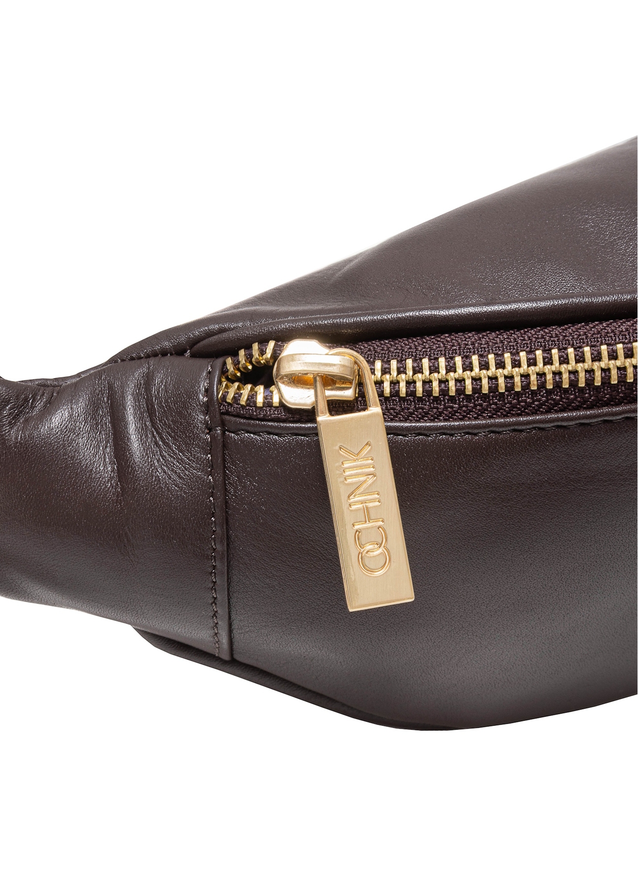 Brown women's waist bag TORES-1137A-89(Z25), close-up of the product detail on a white background.