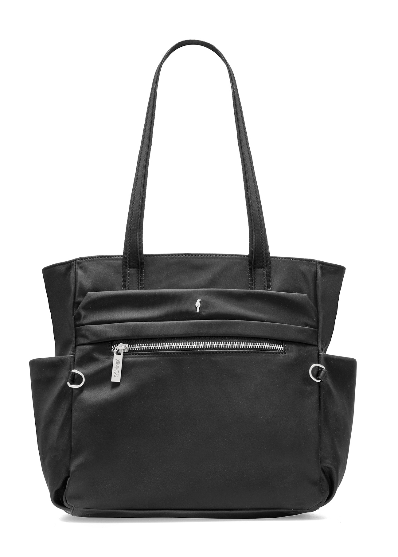 Women's nylon handbag with pouch TOREN-0326-99(Z25), front product view on white background.