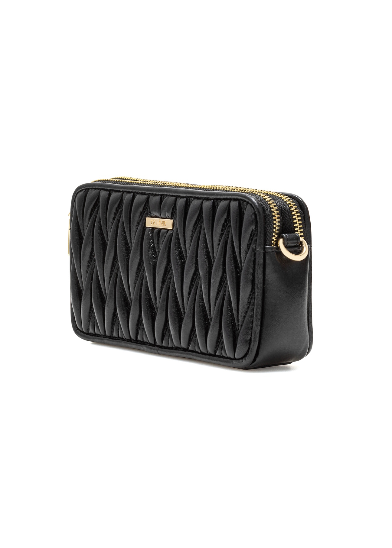 Classic black women's handbag TOREC-1103-99(Z25), diagonal view of the product on a white background.