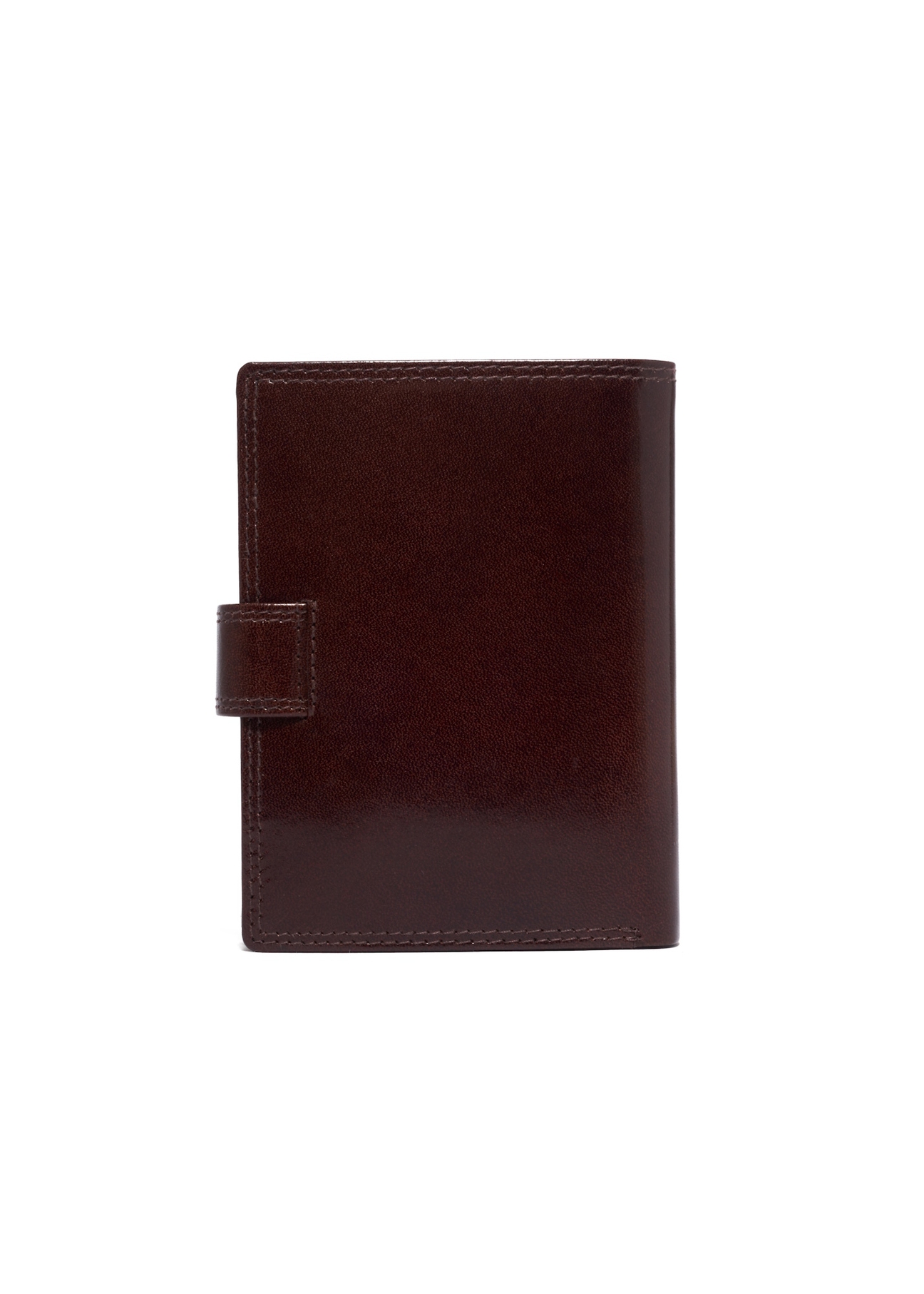 Men's brown leather wallet PL-190-1H(KS), back view of the product on a white background.