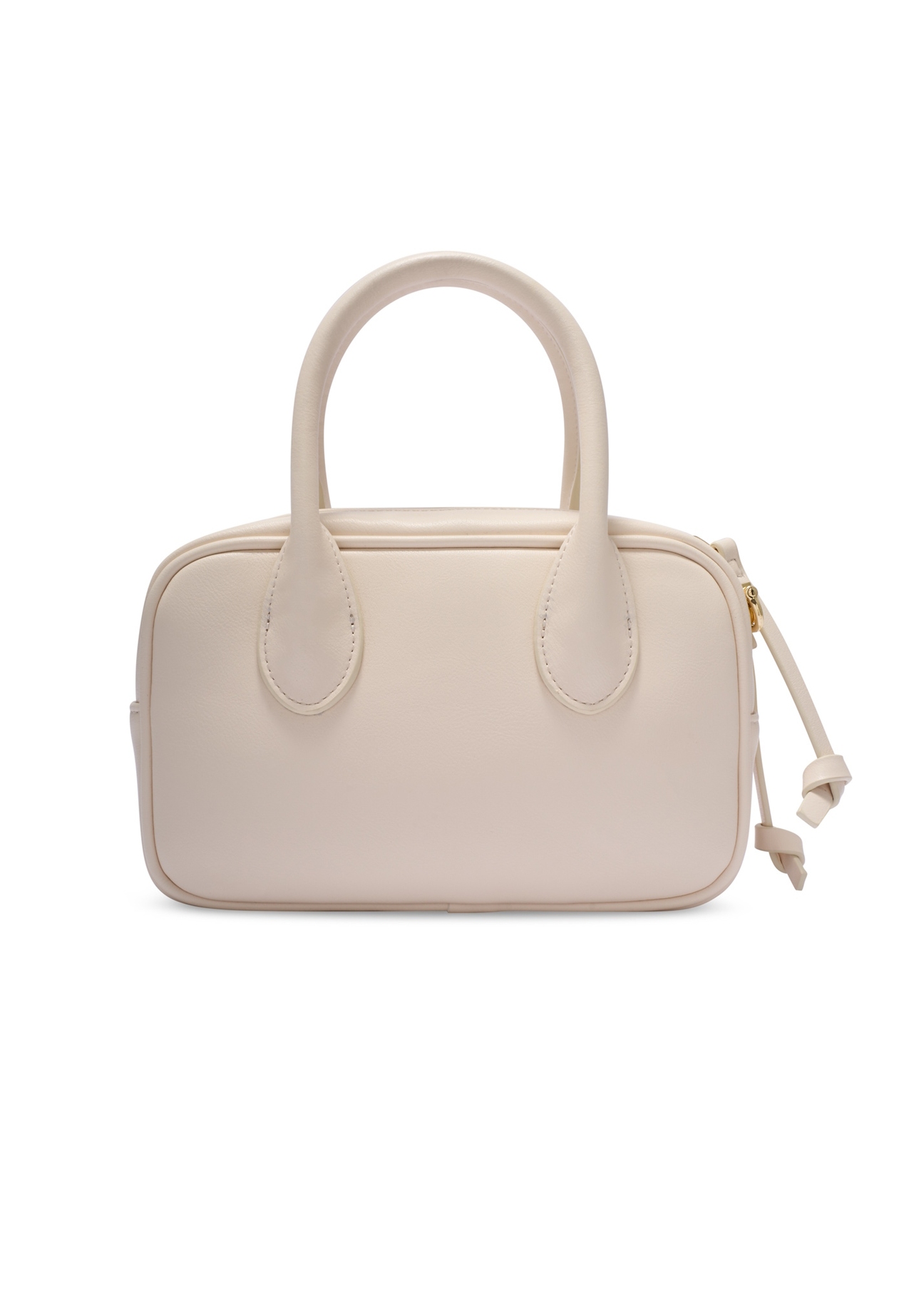 Small cream women's handbag TOREC-1234-0B(W26) - product view from the back, on a white background.