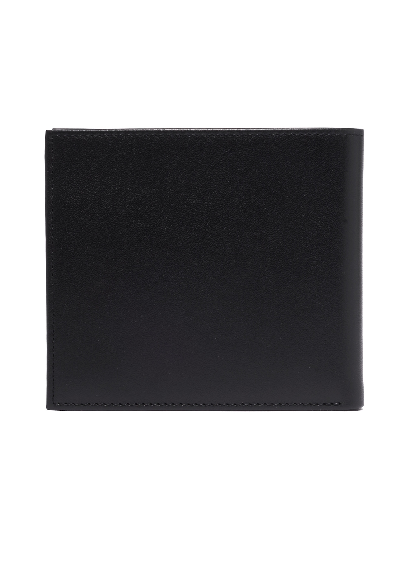 Black men's leather wallet PORMS-0714-99(Z26), product view from the back on a white background.