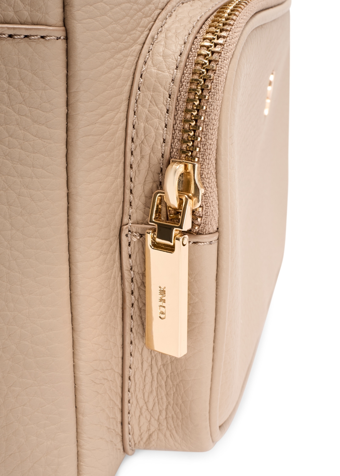 Beige leather women's backpack TORES-1072E-1B(W26)