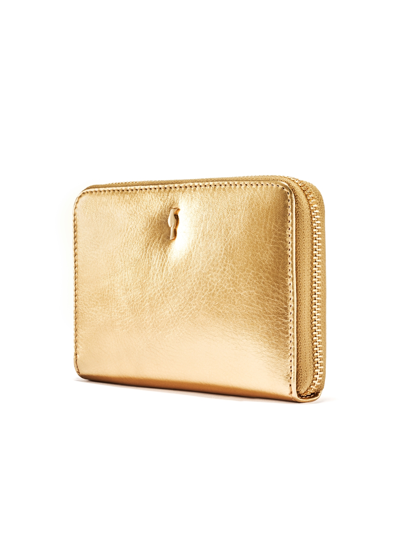 Medium women's leather wallet in gold color PORES-0961-28(W25)