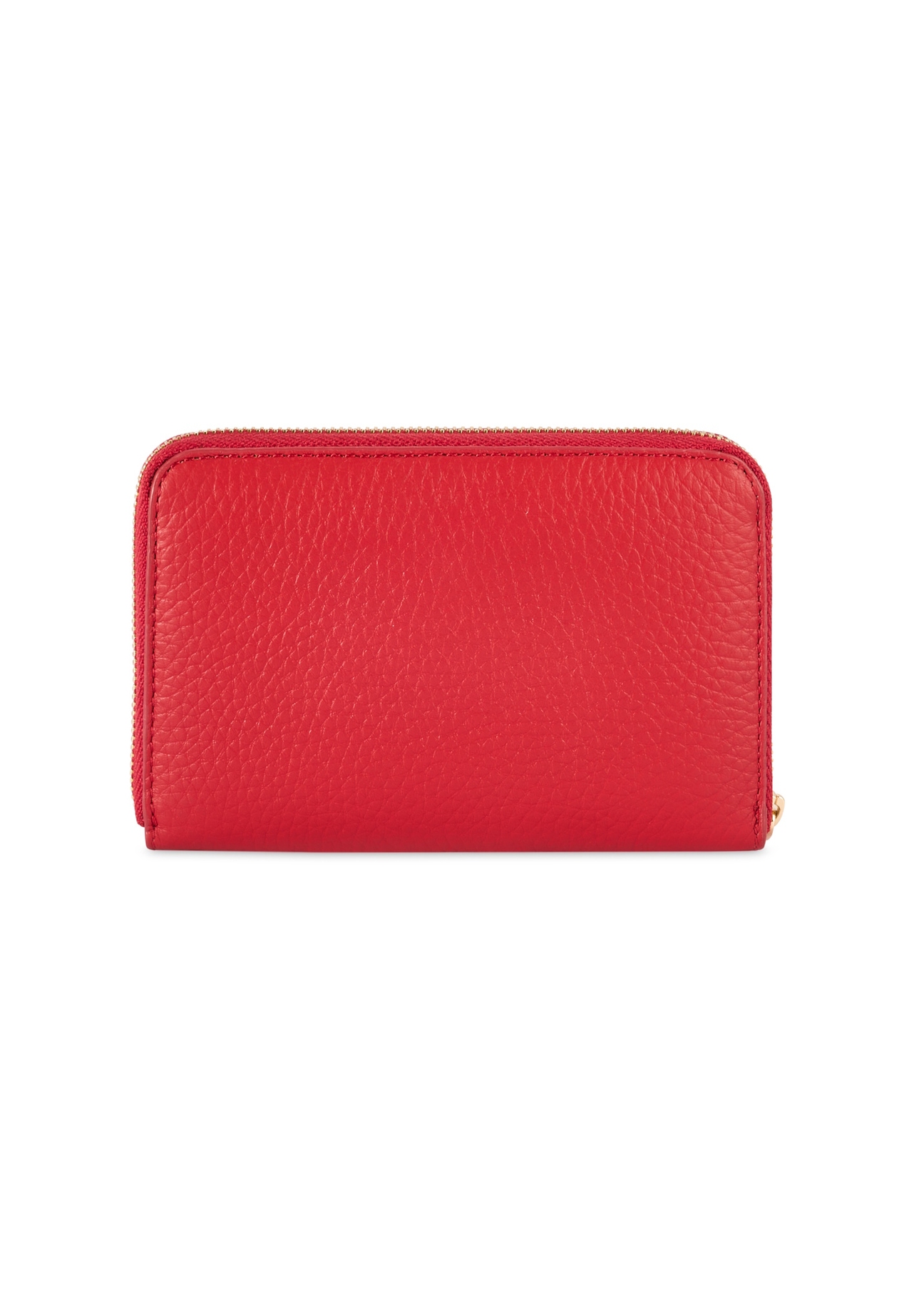 Red leather medium women's wallet PORES-0898G-42(Z25), back view of the product on a white background.