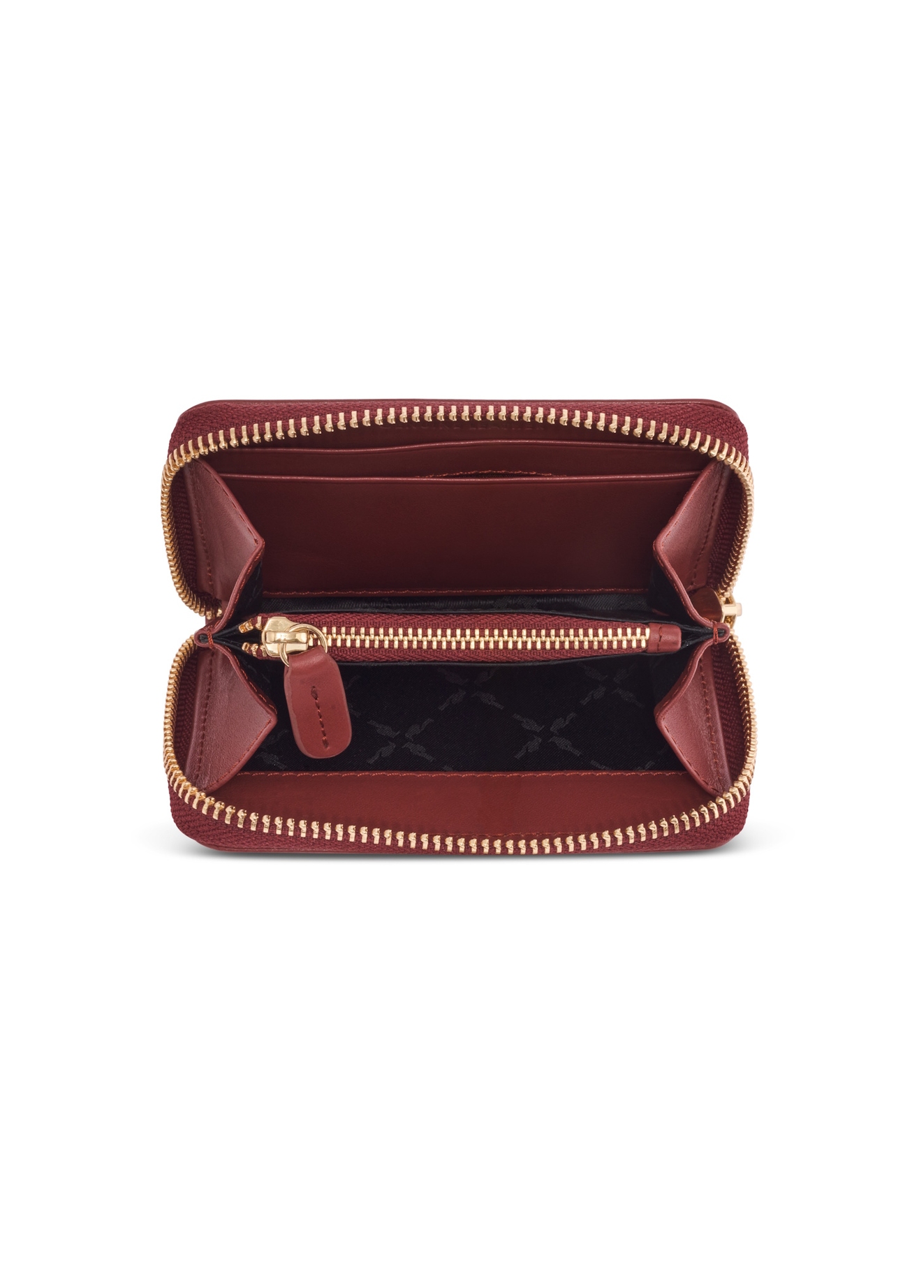 Ginger medium leather women's wallet PORES-1023-3D(Z26), product view inside on white background.