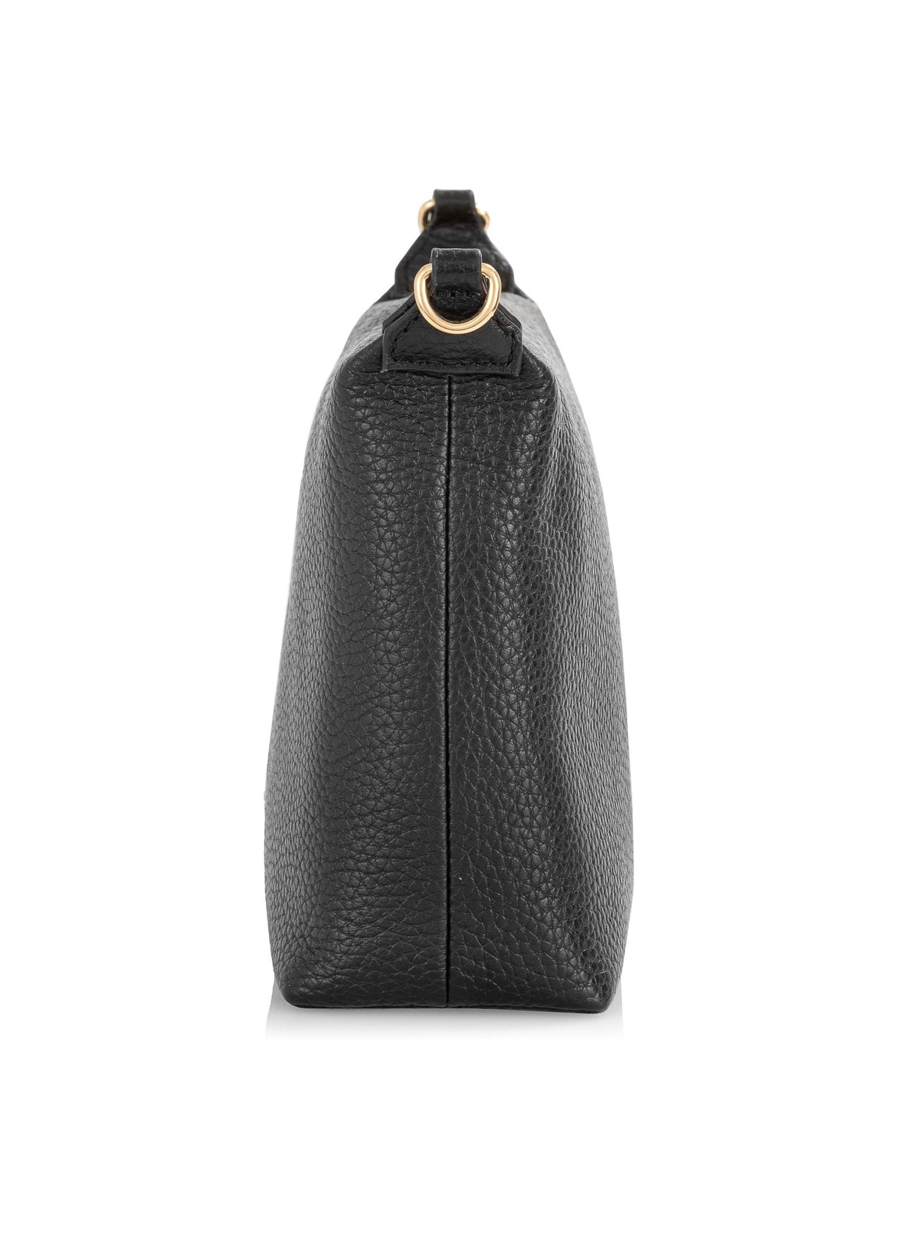 Black leather single-compartment handbag TORES-0981C-99(W25)-03