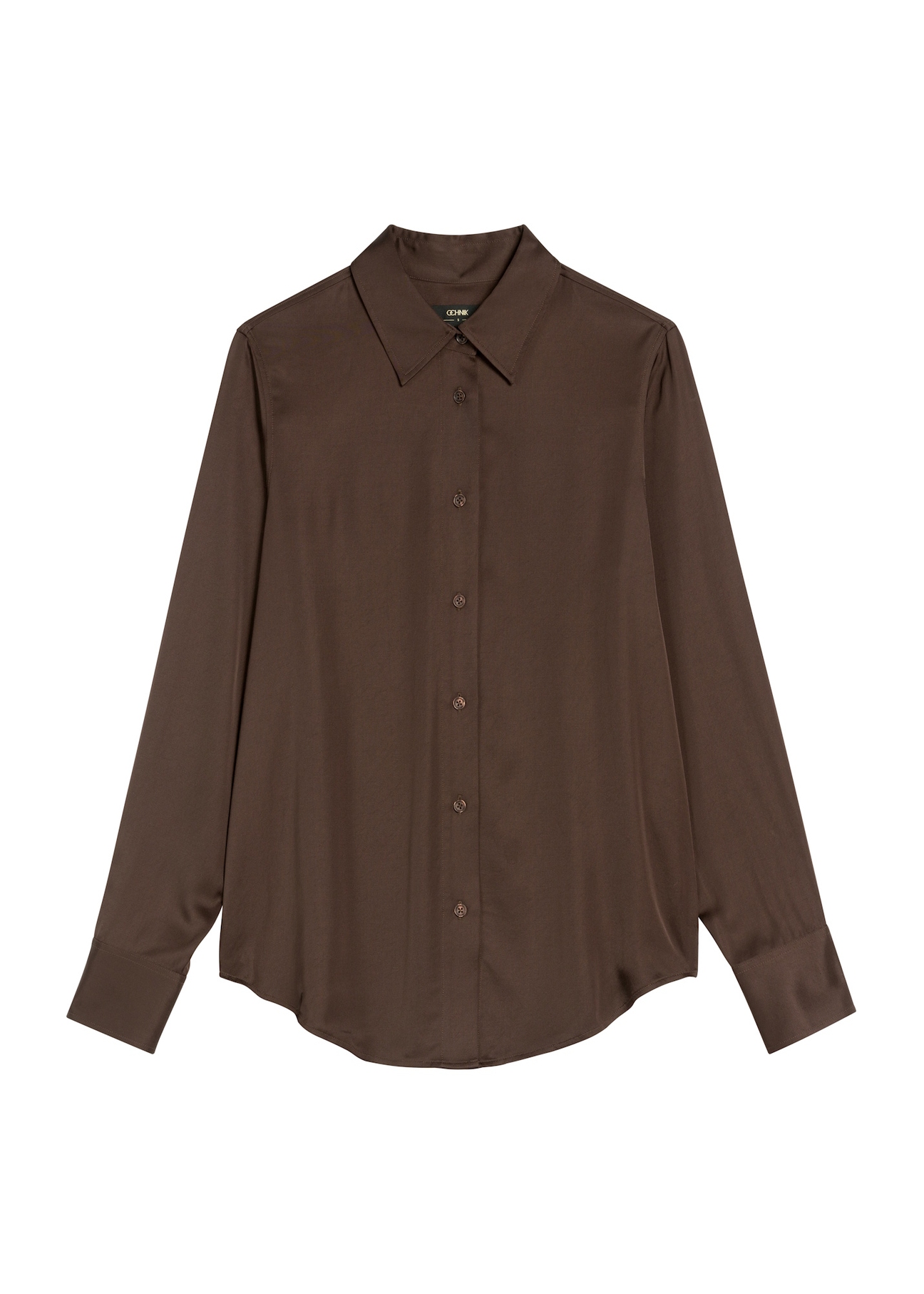 Chocolate women's shirt KOSDT-0172-90(Z25), front product view on white background.