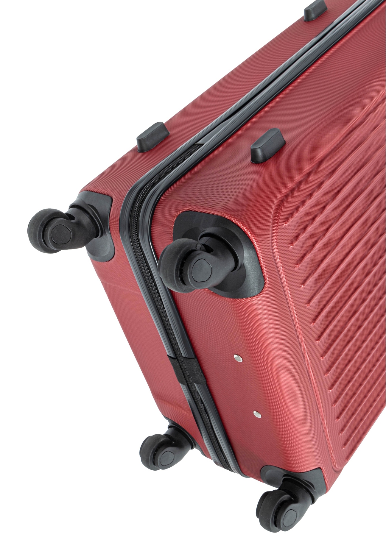 Set of 19"/24"/29" WALAB-0082-4B(W26) wheeled suitcases, close-up of the product wheels on a white background.