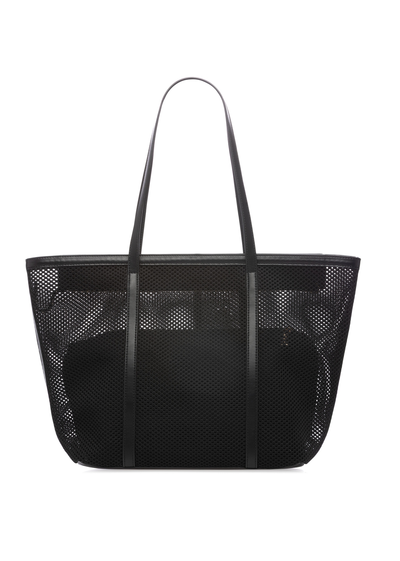Large mesh women's handbag TOREC-1149-99(W26), product view from the back on a white background.