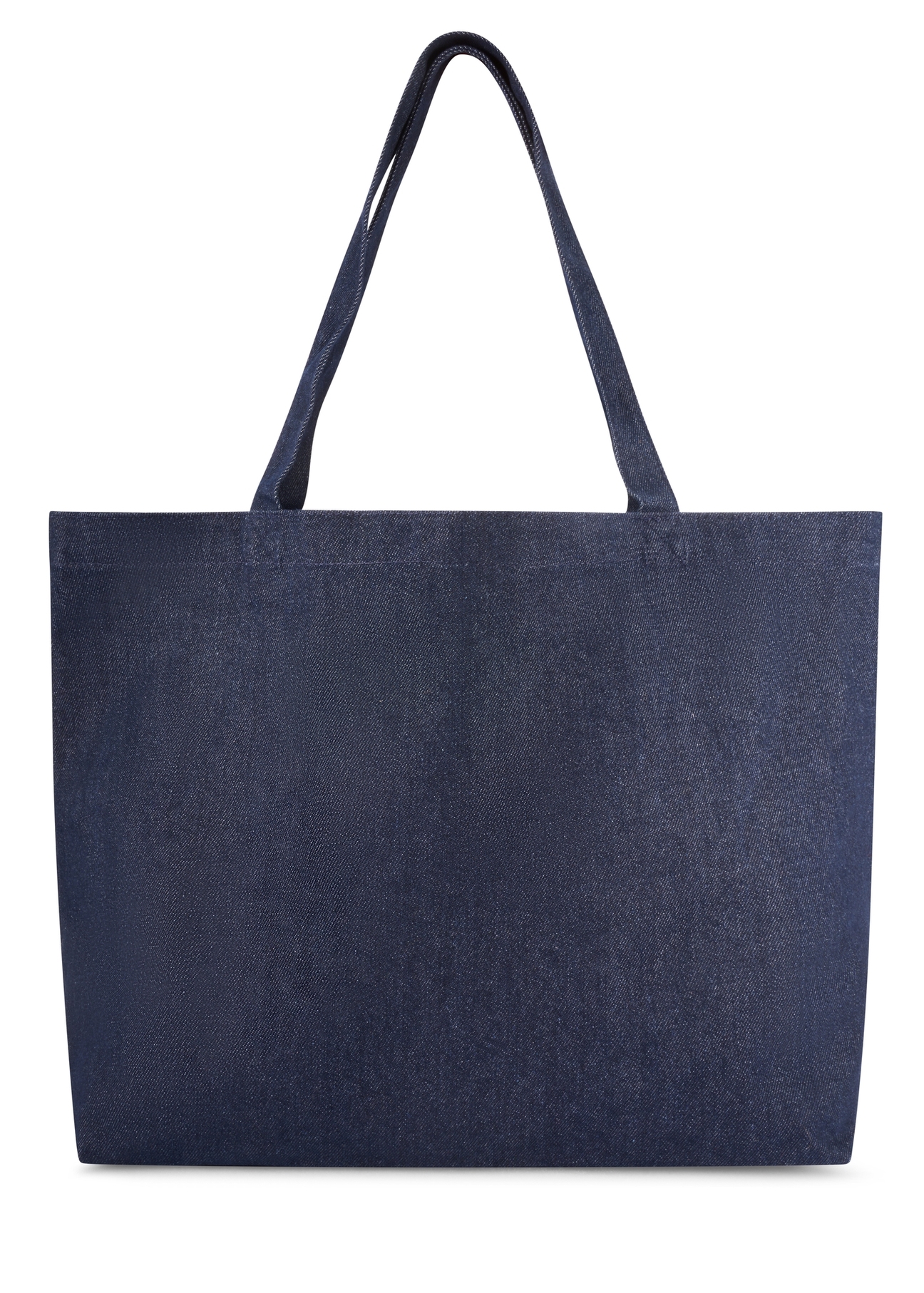 TOREN-0334-7H(W26) denim shopper bag, back view of the product on a white background.