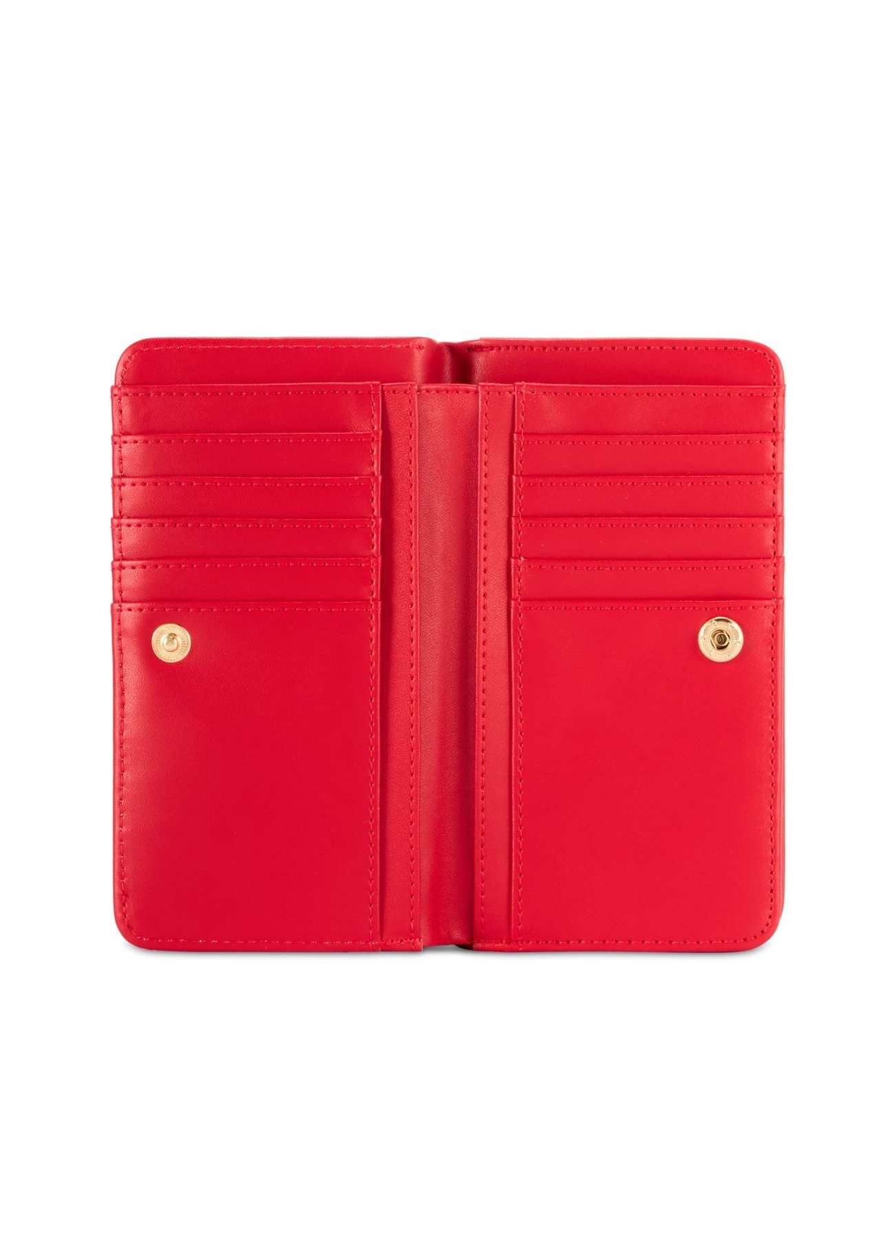 Red croco women's wallet POREC-0353A-42(Z25) - product view of the open product from above on a white background.