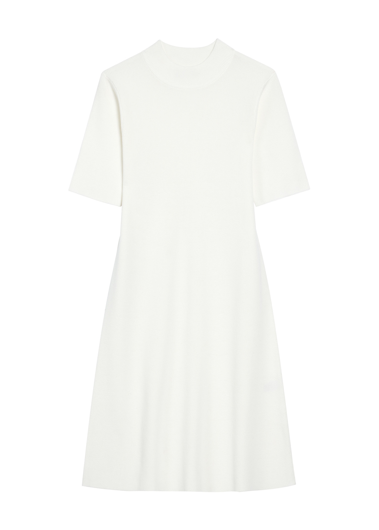 Cream women's dress SUKDT-0243-12(Z25), front product view on white background.