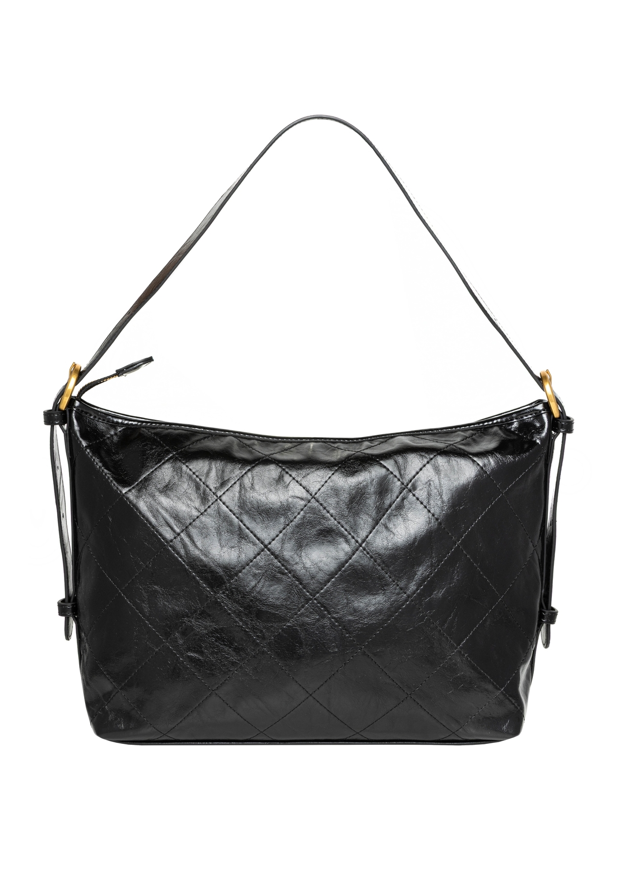 Women's handbag in black TOREC-1284-9I(Z26), product view from the back on a white background.