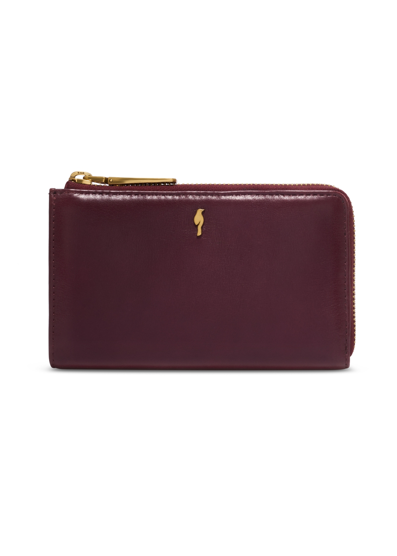 Burgundy women's leather wallet PORES-0997-4D(Z26), front product view on a light background.