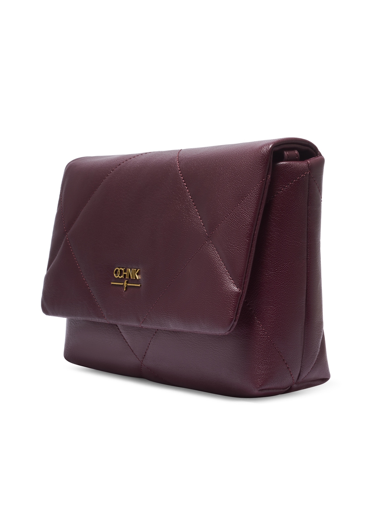 Small burgundy leather handbag TORES-1362-4D(Z26), diagonal product view on white background.
