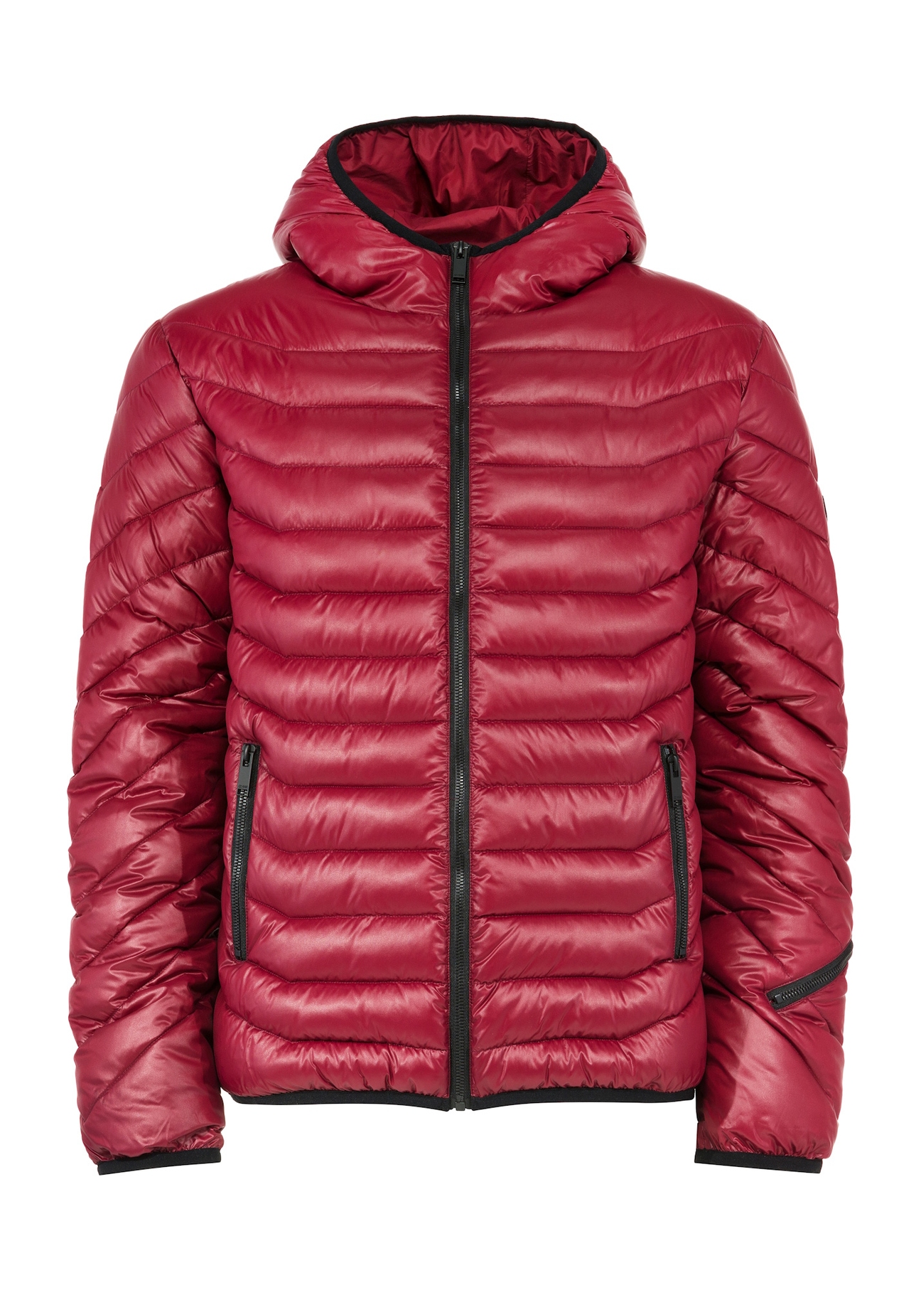 Men's burgundy jacket KURMT-0380-49(Z25) - front product view on white background.