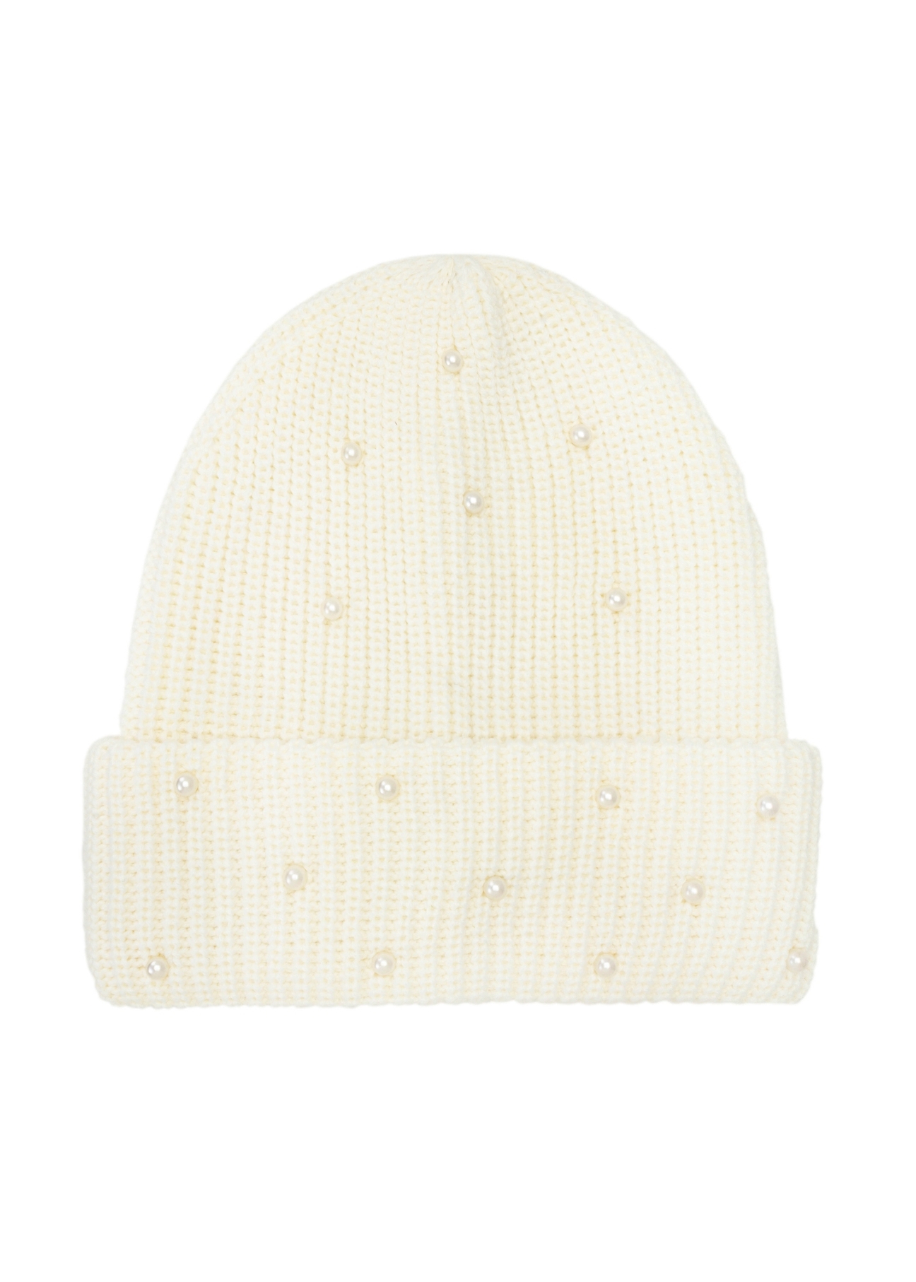 White women's wool hat CZADT-0202-11(Z25), product view from the front on a white background.