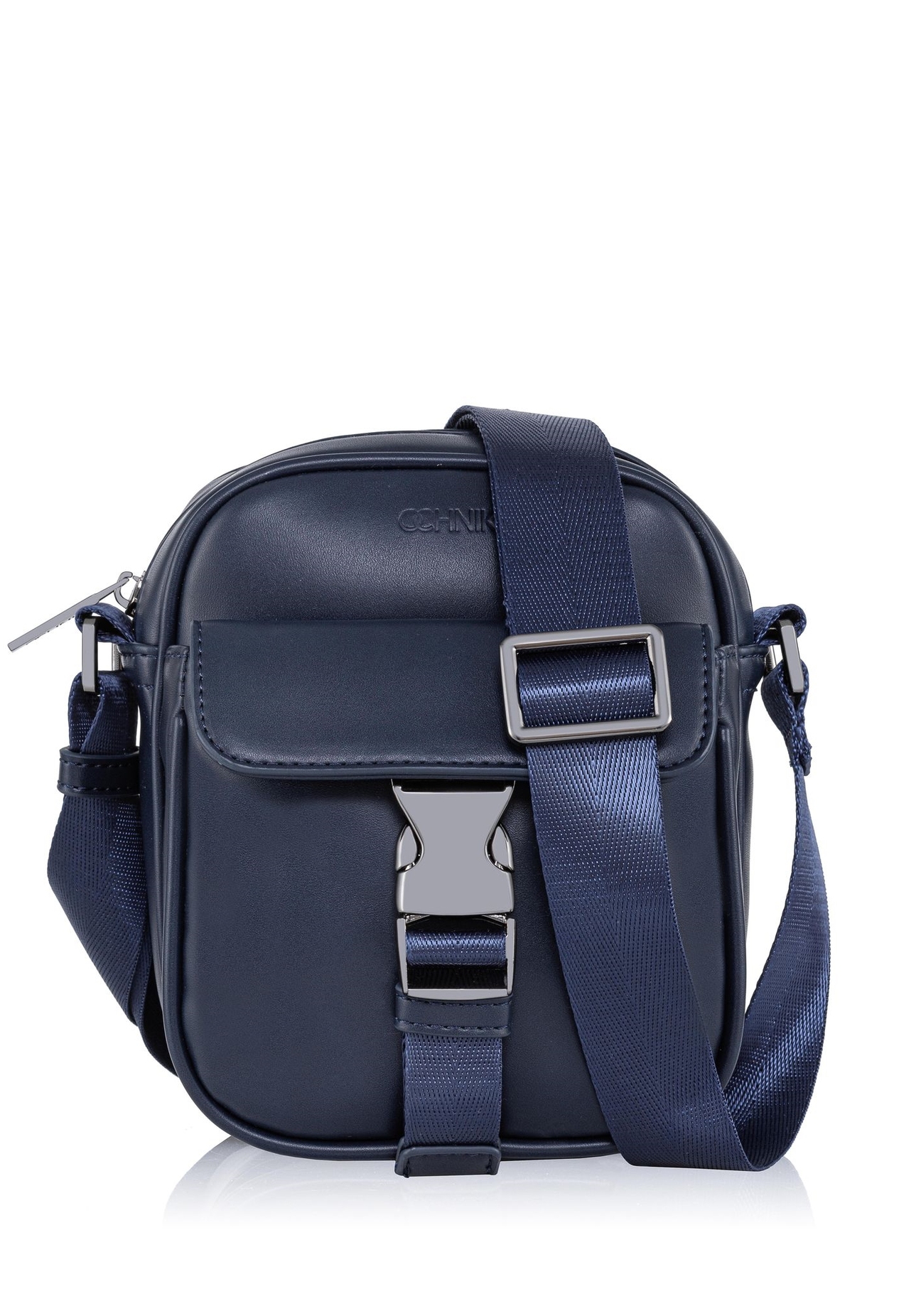 Navy blue men's bag with pocket TORMN-0292-69(W23)-01