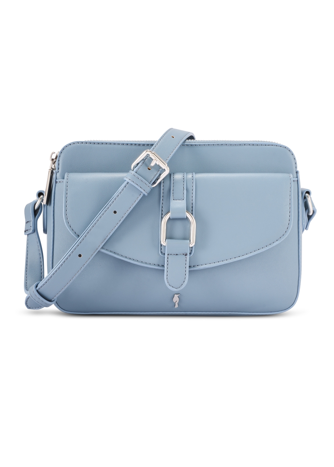 Blue small women's handbag TOREC-1175-7C(W26) - front product view, on white background.