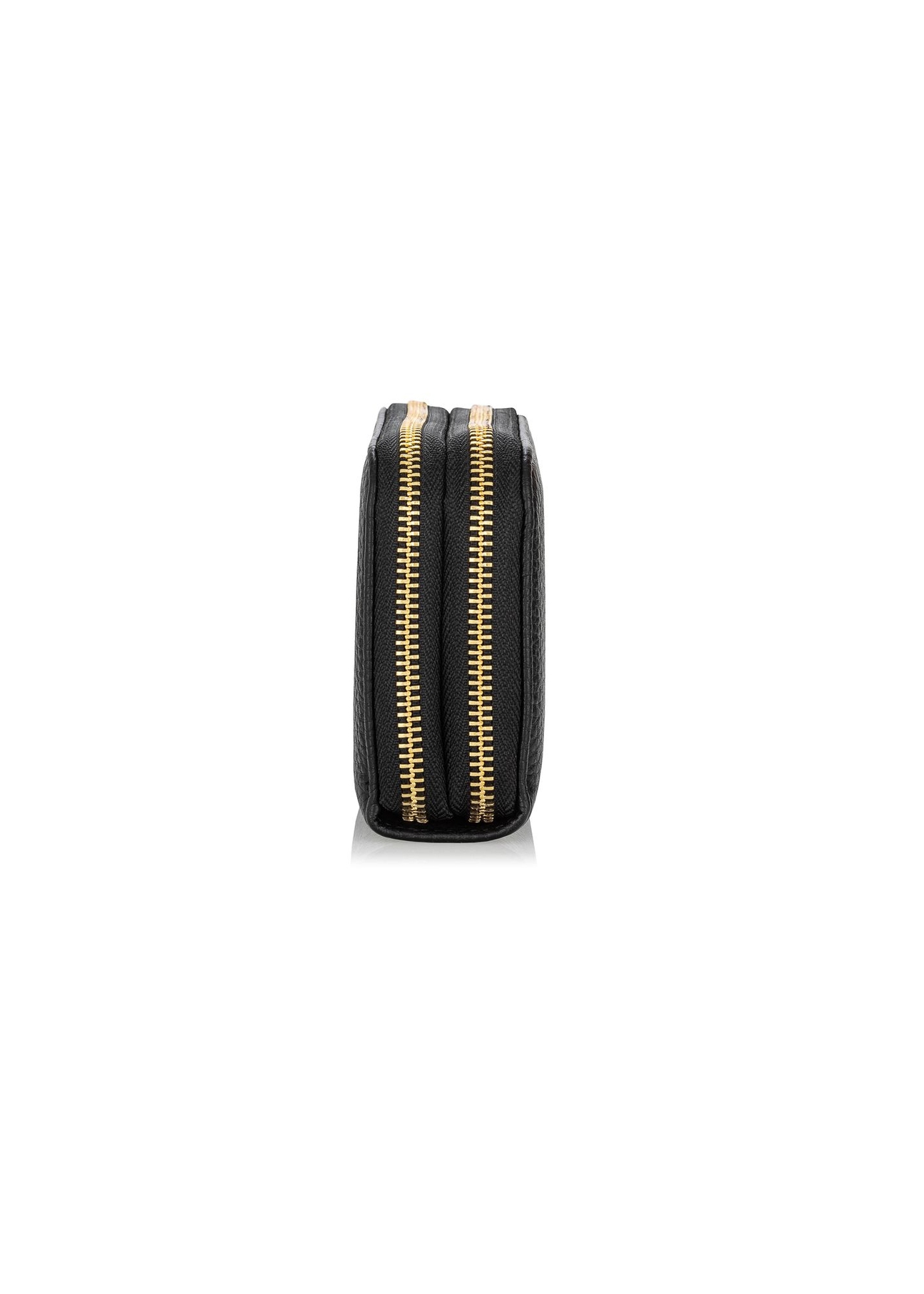 Women's two-compartment black wallet POREC-0376-99(W24)-03