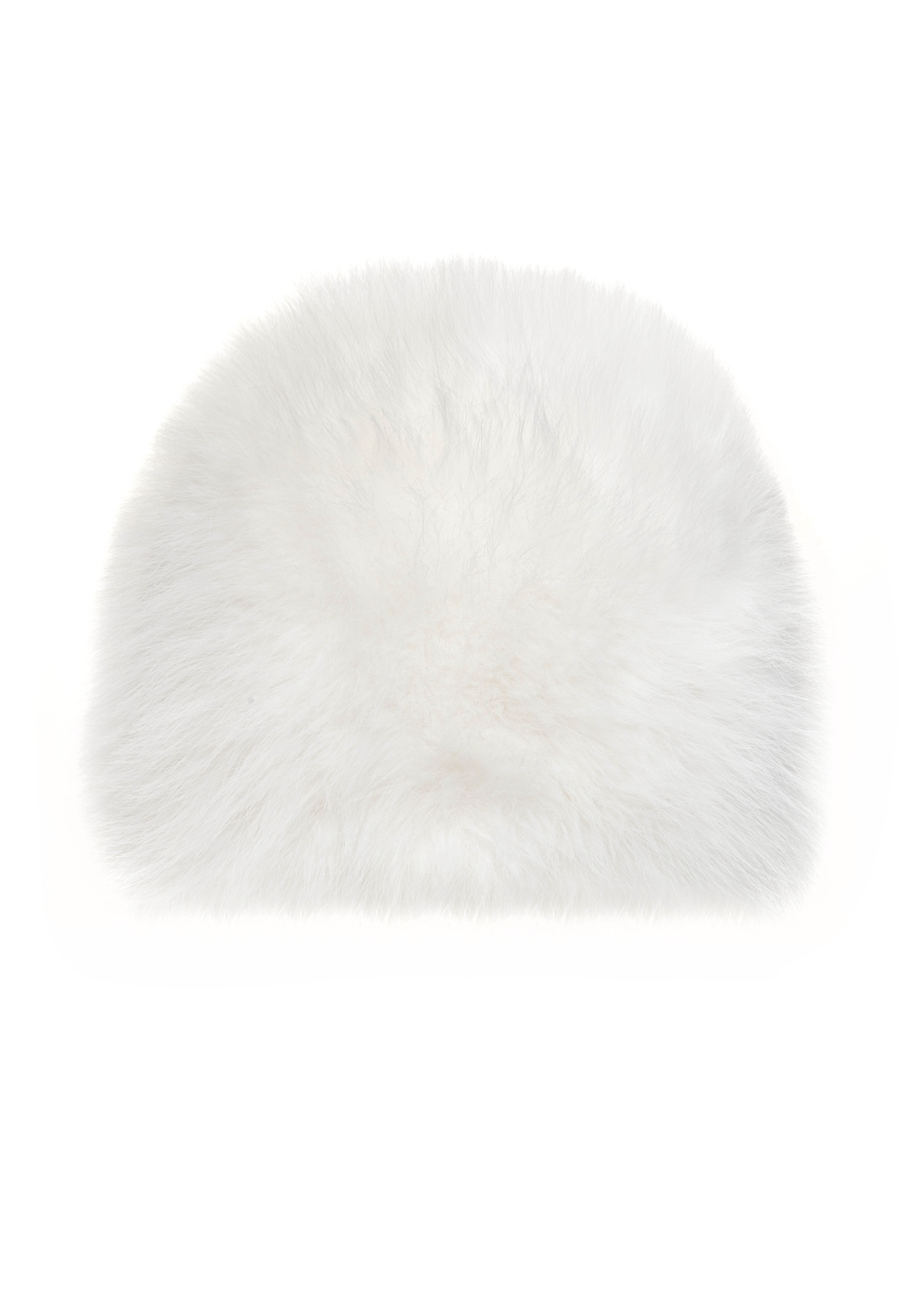 White women's winter hat CZADF-0046-0A(Z26), front view on a white background.