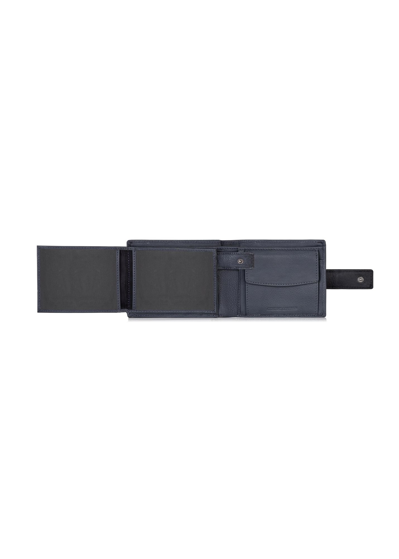 Small graphite leather men's wallet PORMS-0546-95(Z23)-05