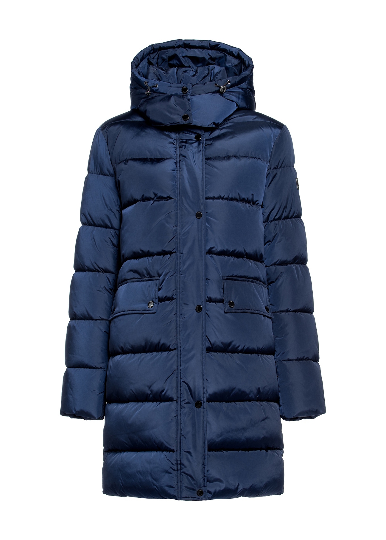 Navy blue women's winter jacket KURDT-0600-69(Z25) - front product view on white background.