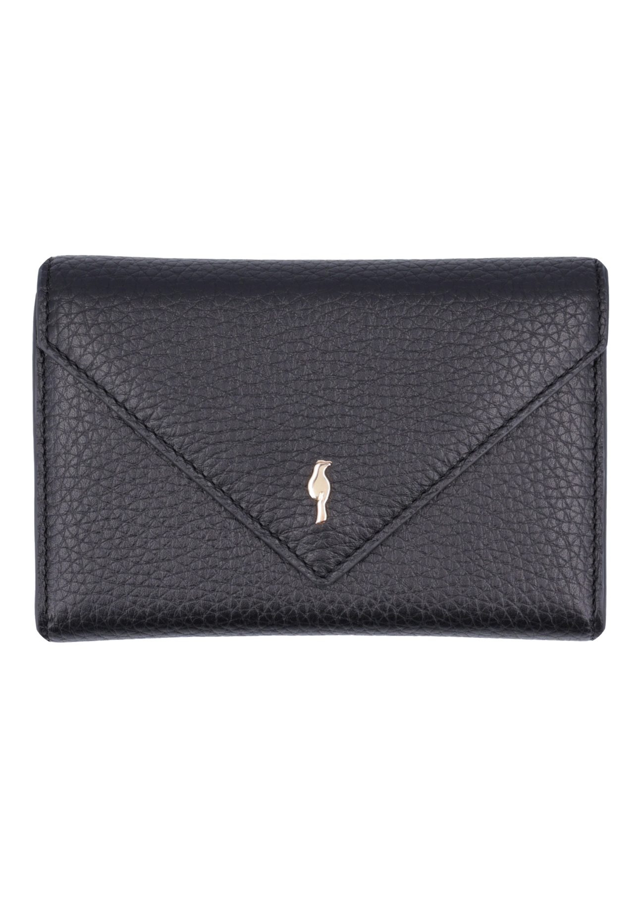 Large black leather women's wallet PORES-1016-9I(Z26), front product view on white background.
