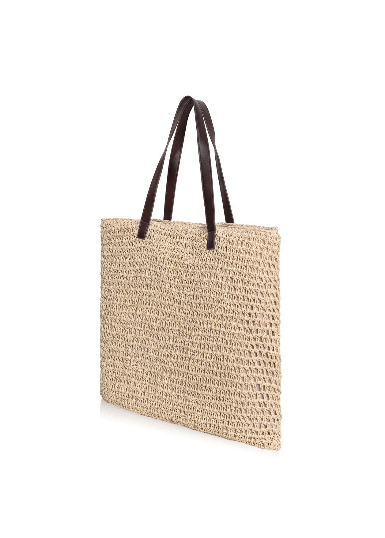 Large women's straw handbag TOREC-0692-81(W22)-05