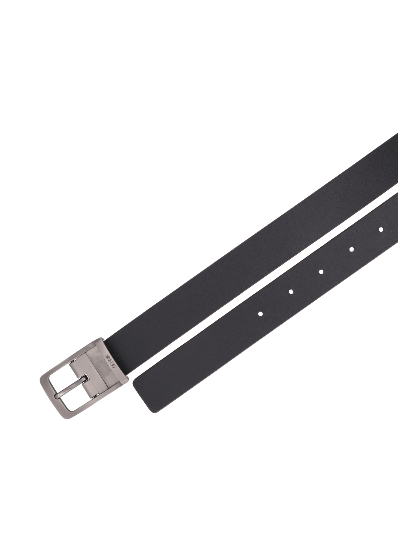 PASMS-0290-99(Z26) men's double-sided leather belt, top view of the product on a white background.