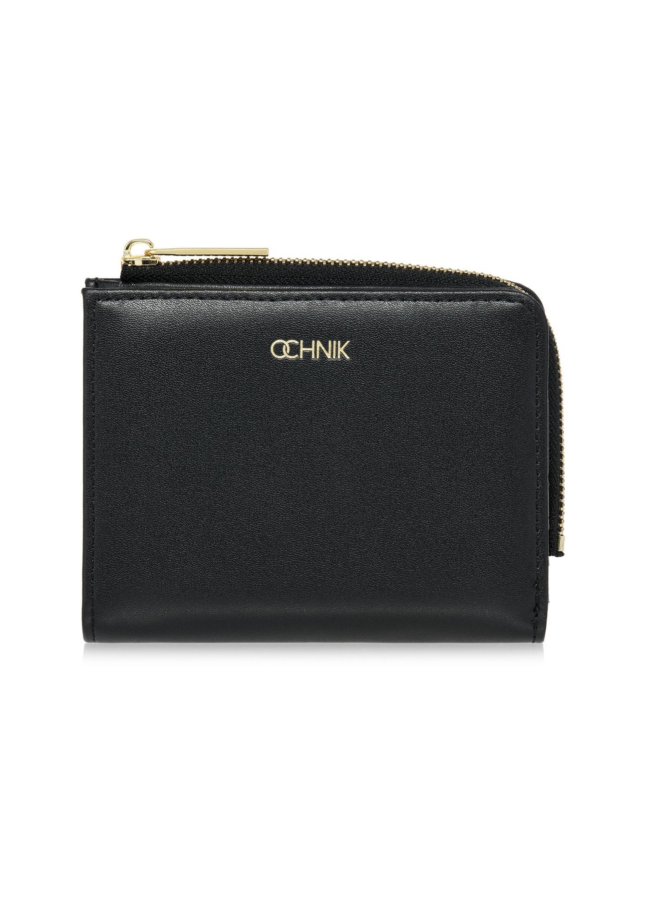 Black small women's wallet POREC-0400A-99(Z25), front product view on white background.