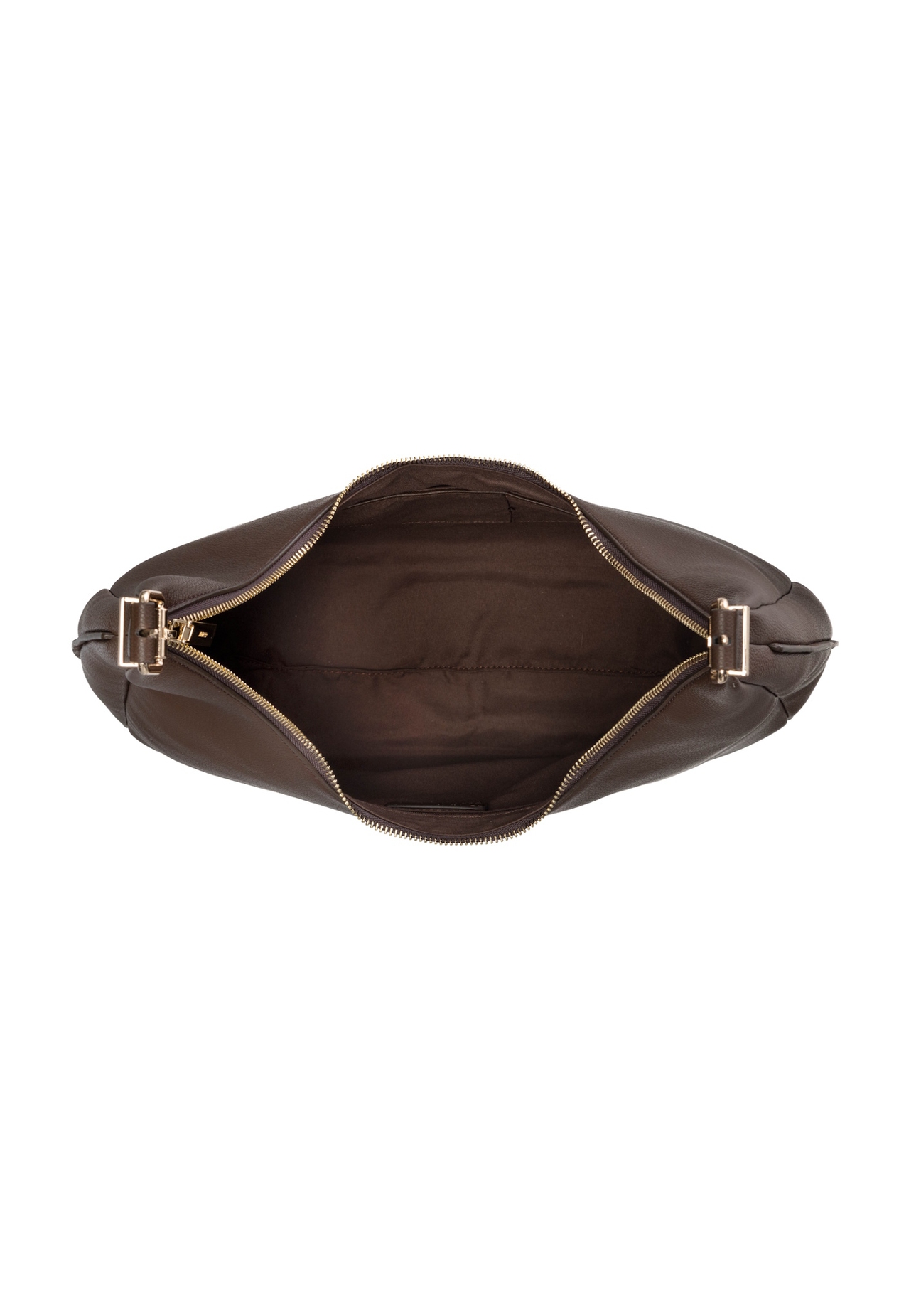 Brown women's shopper handbag TOREC-1238-1I(W26), product view inside on white background.
