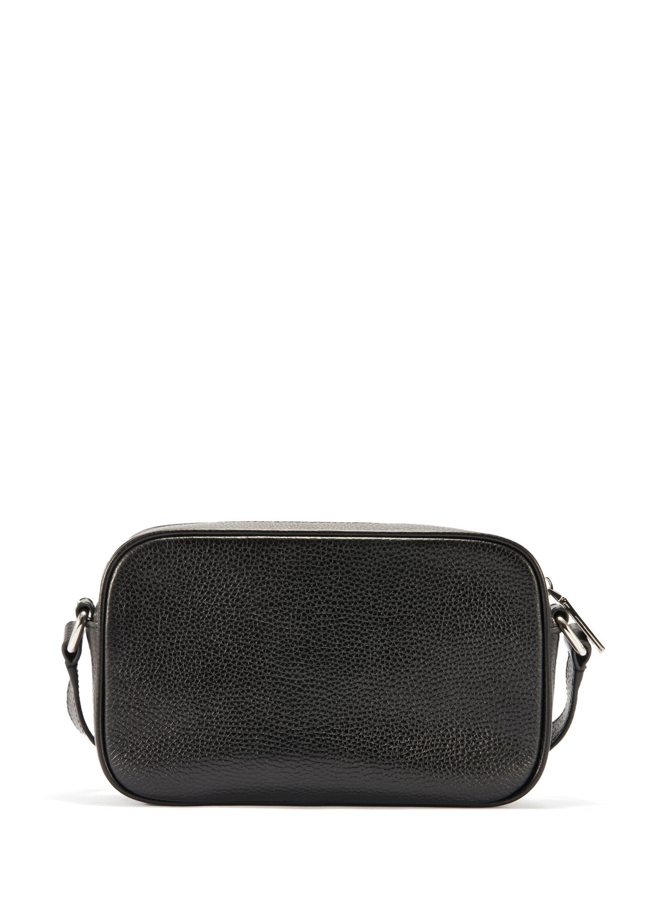 Black leather women's handbag TORES-1103A-99(Z25), back view of the product on a white background.