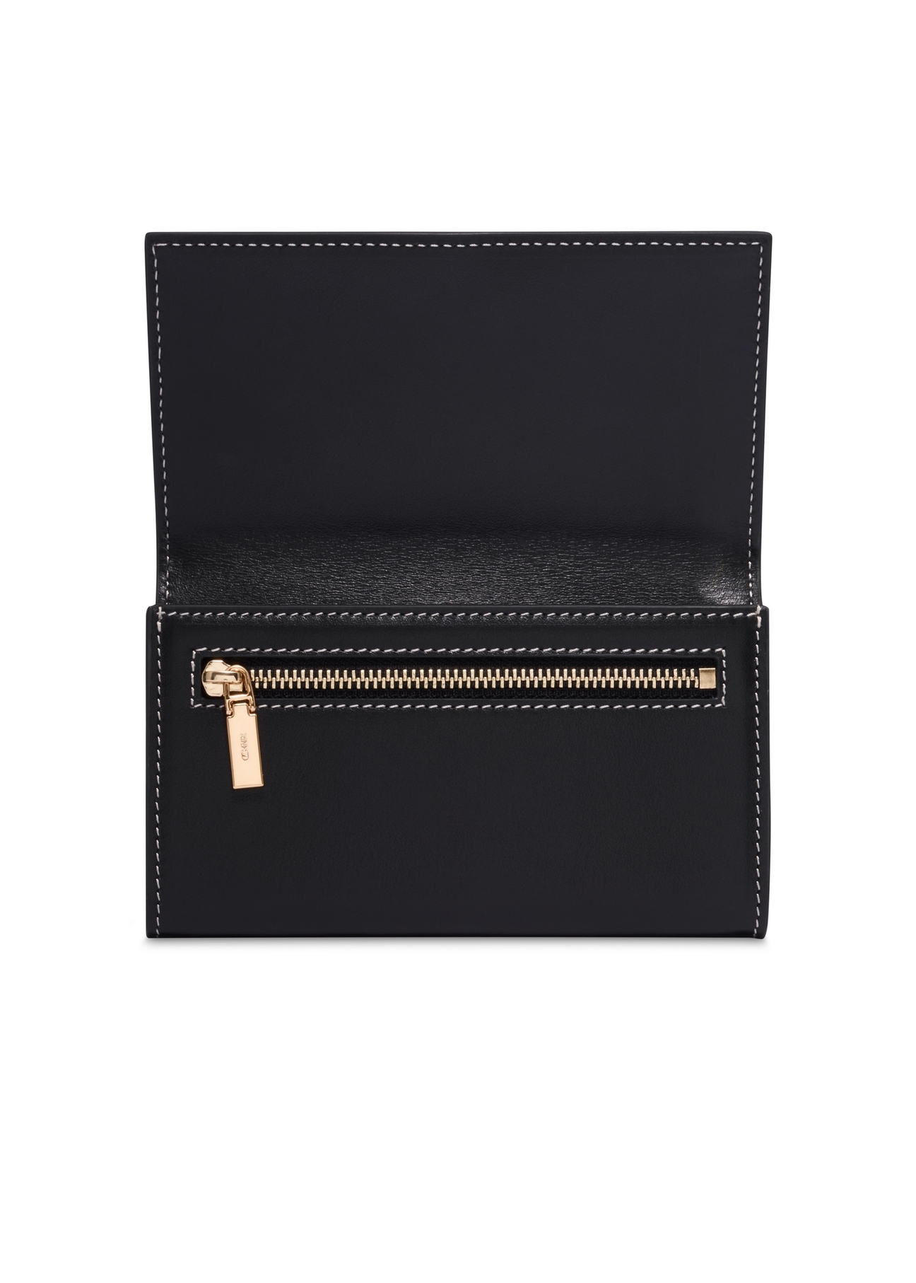 Large women's leather wallet PORES-1006-99(Z26), product view inside on white background.