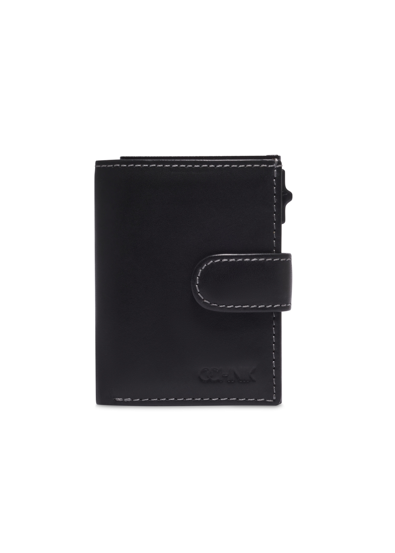 Men's leather compact wallet PORMS-0707-99(Z26), front product view on white background.