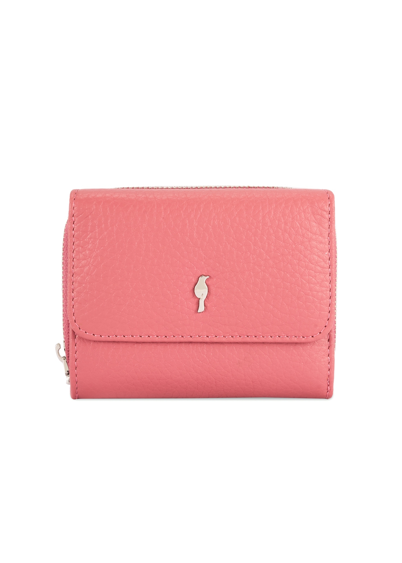 Small pink women's wallet PORES-0802G-31(Z25), front product view on white background.