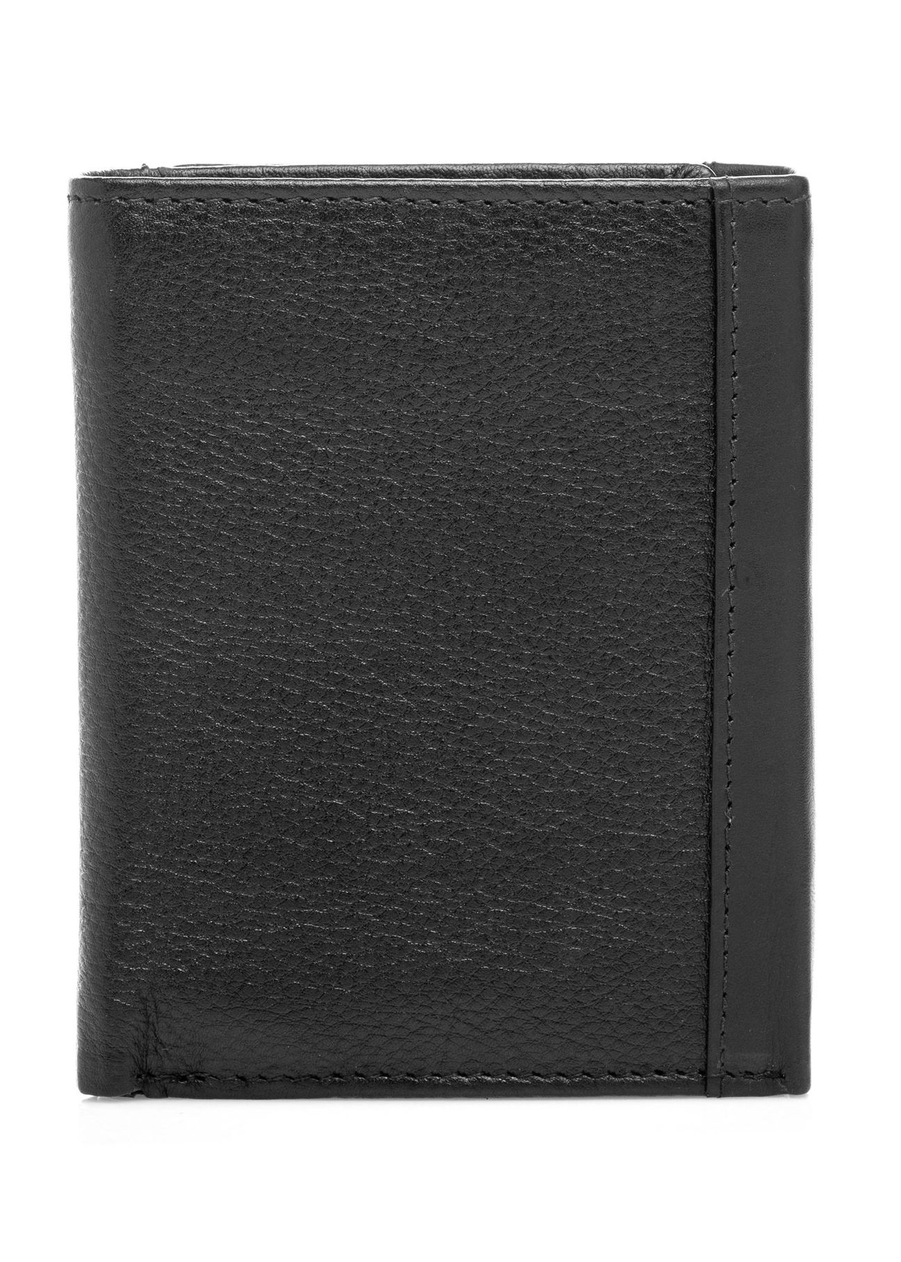 Small men's leather wallet PORMS-0683-99(W26) - product view from the back, on a white background.