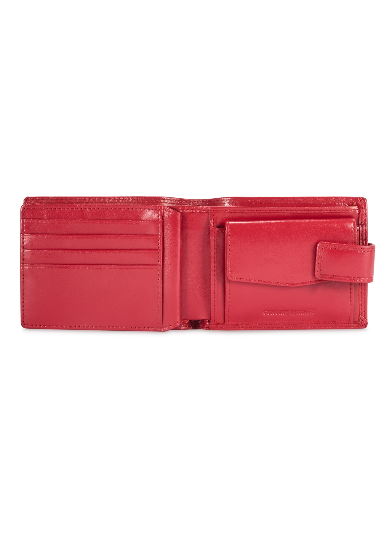 Red men's wallet SL-134-41(KS), product view from the inside on a white background.