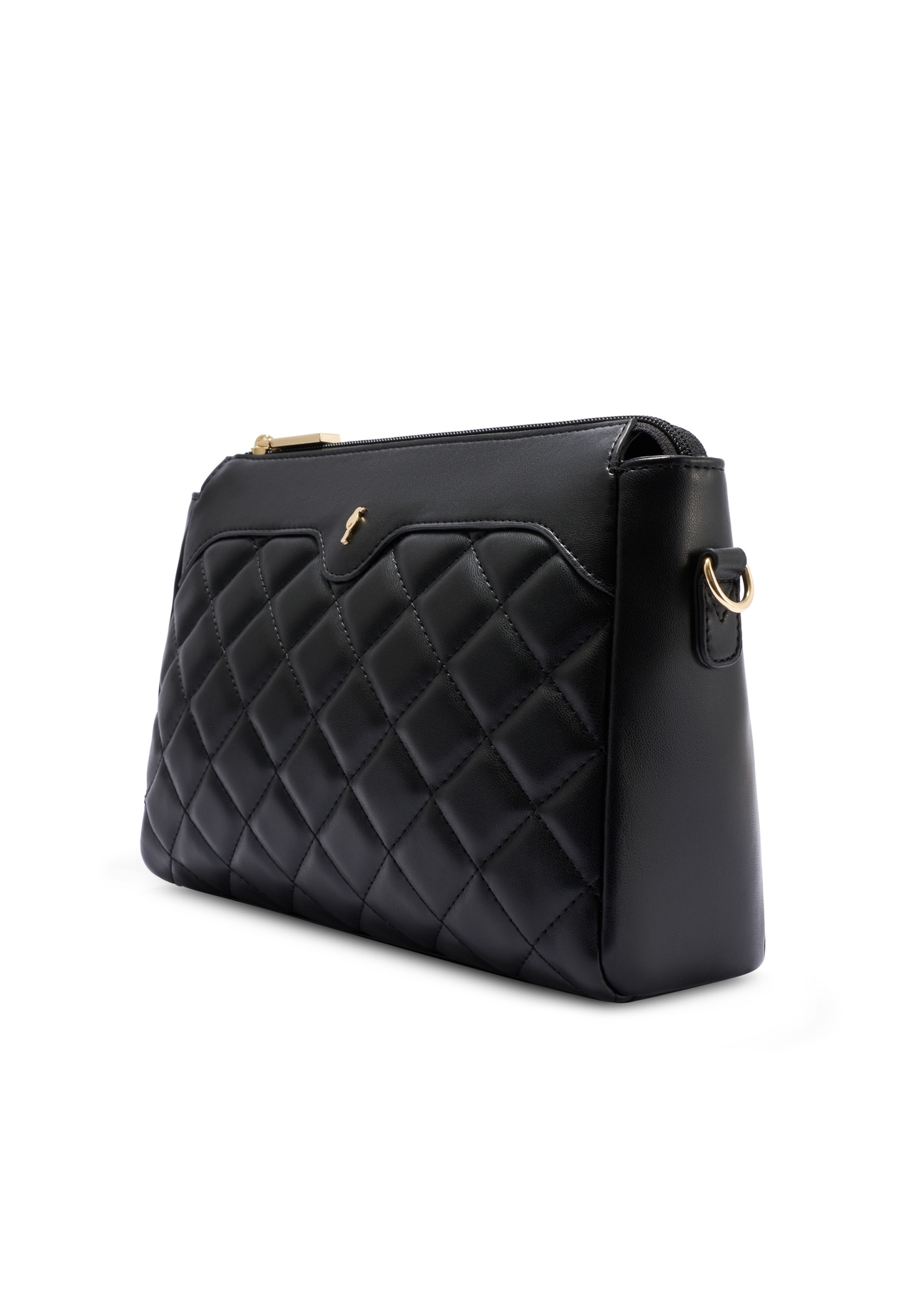 Black quilted women's handbag TOREC-1116-99(W26)