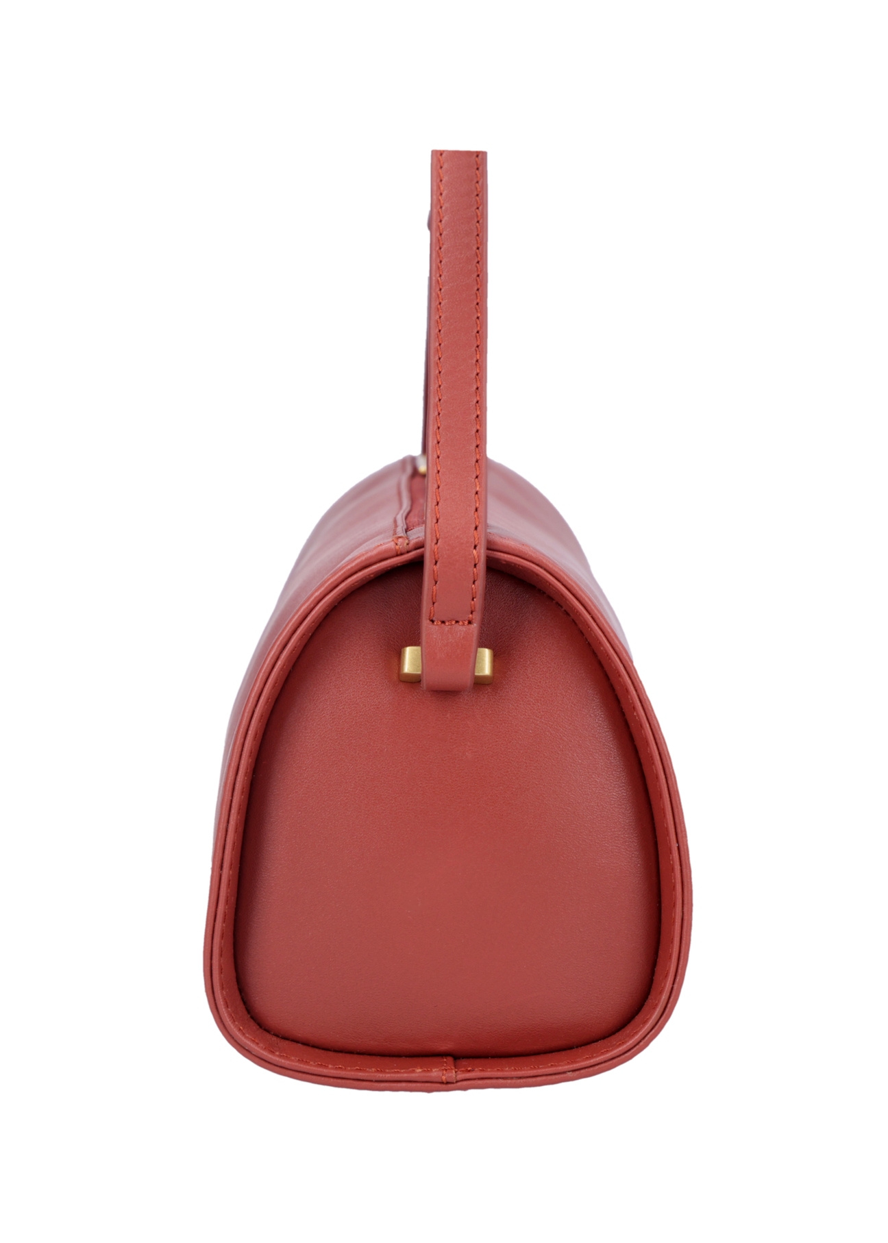 Red leather shoulder bag TORES-1433-3D(Z26) - side view of the product, on a white background.